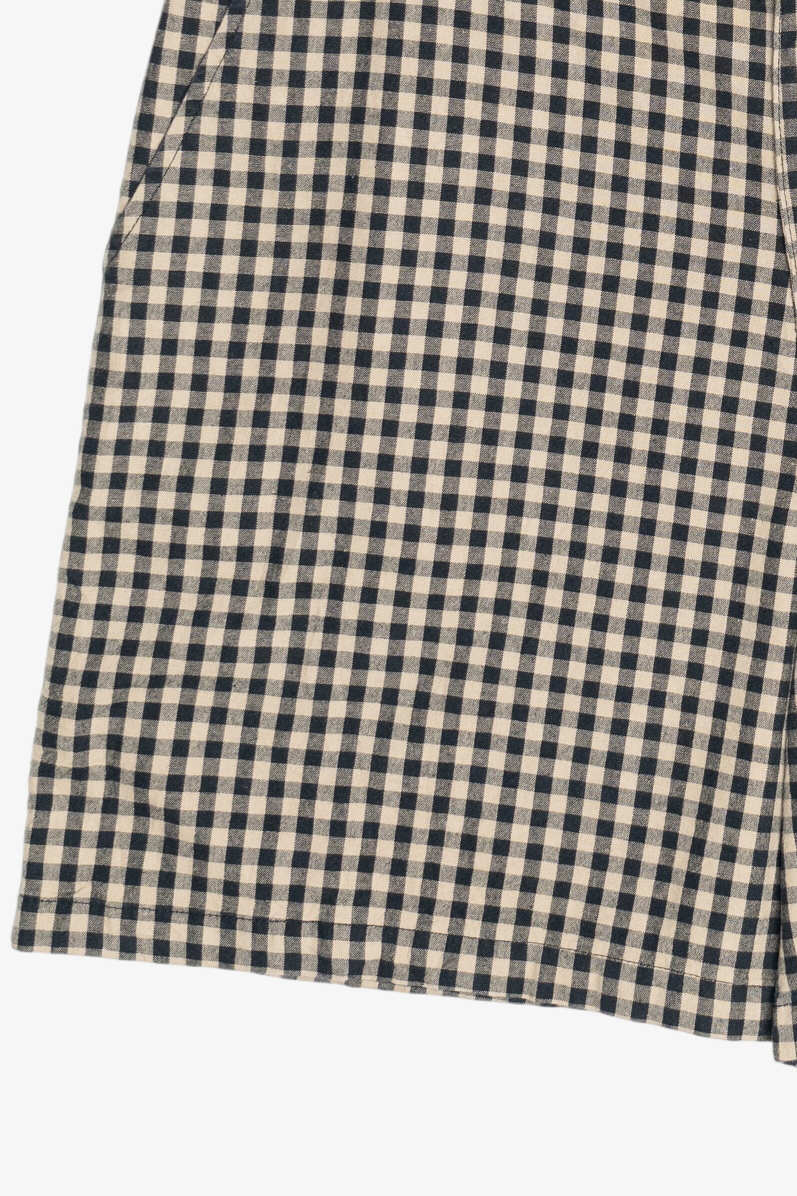 Vintage Beige & Black Gingham Shorts (2000s)