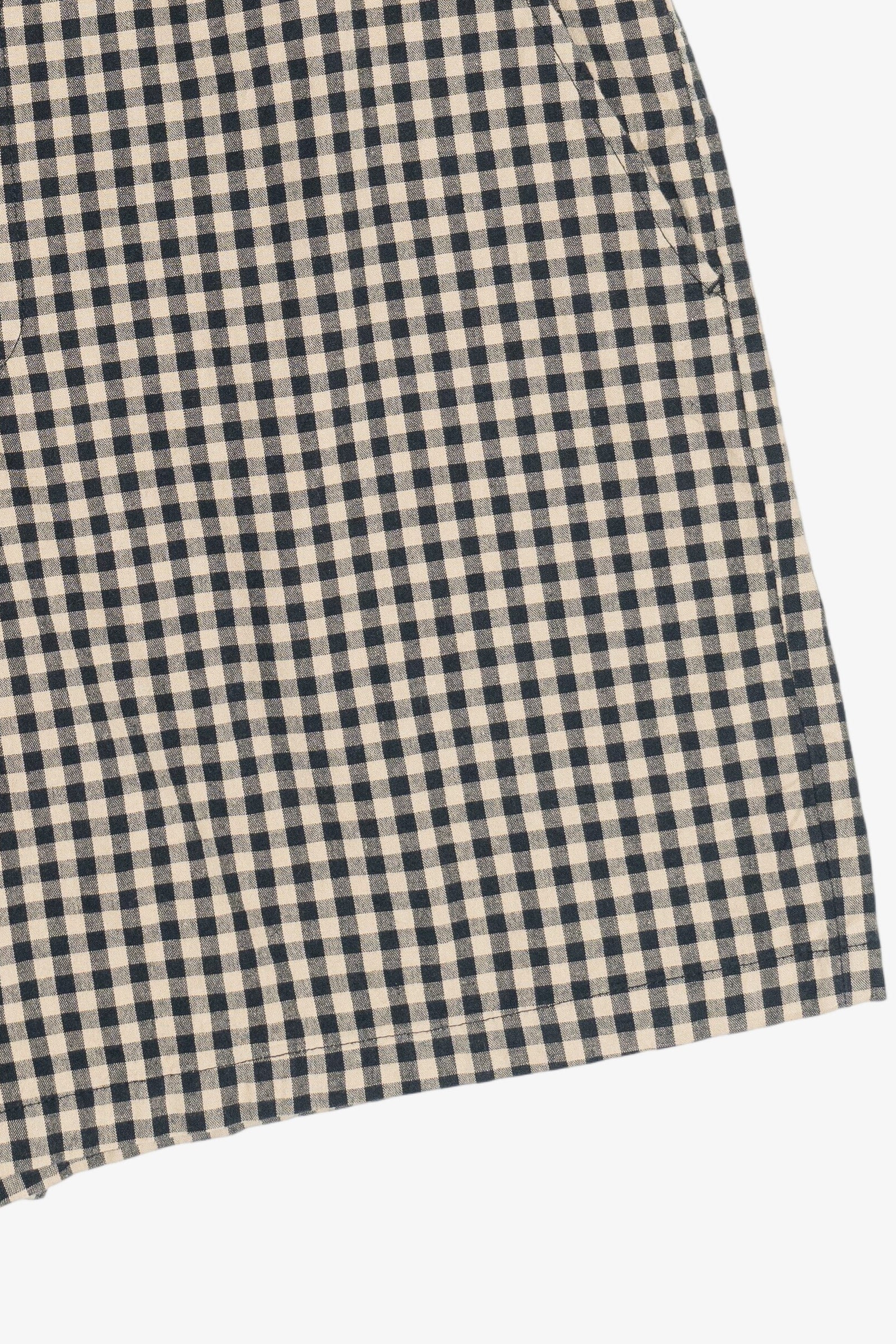Vintage Beige & Black Gingham Shorts (2000s)