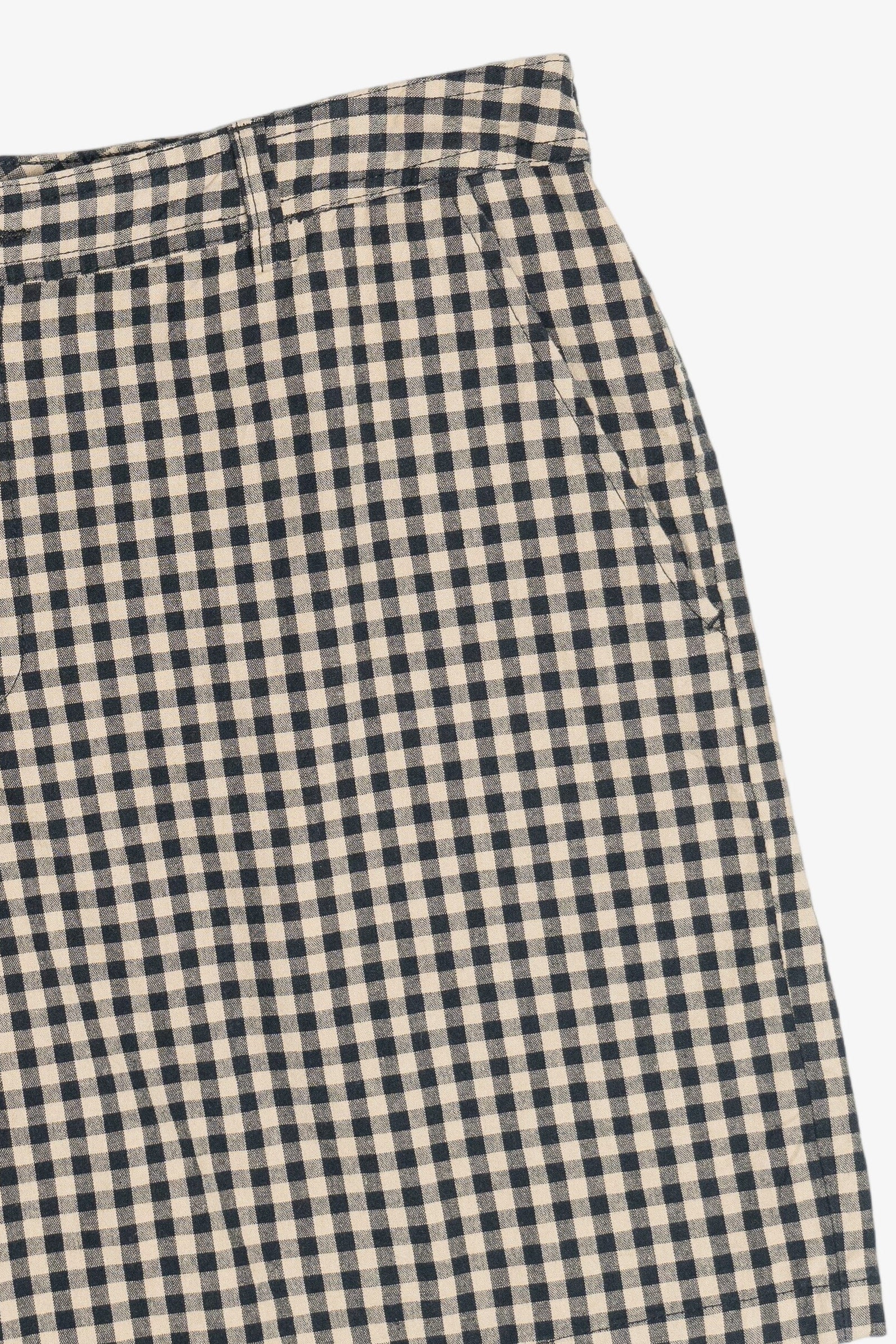 Vintage Beige & Black Gingham Shorts (2000s)