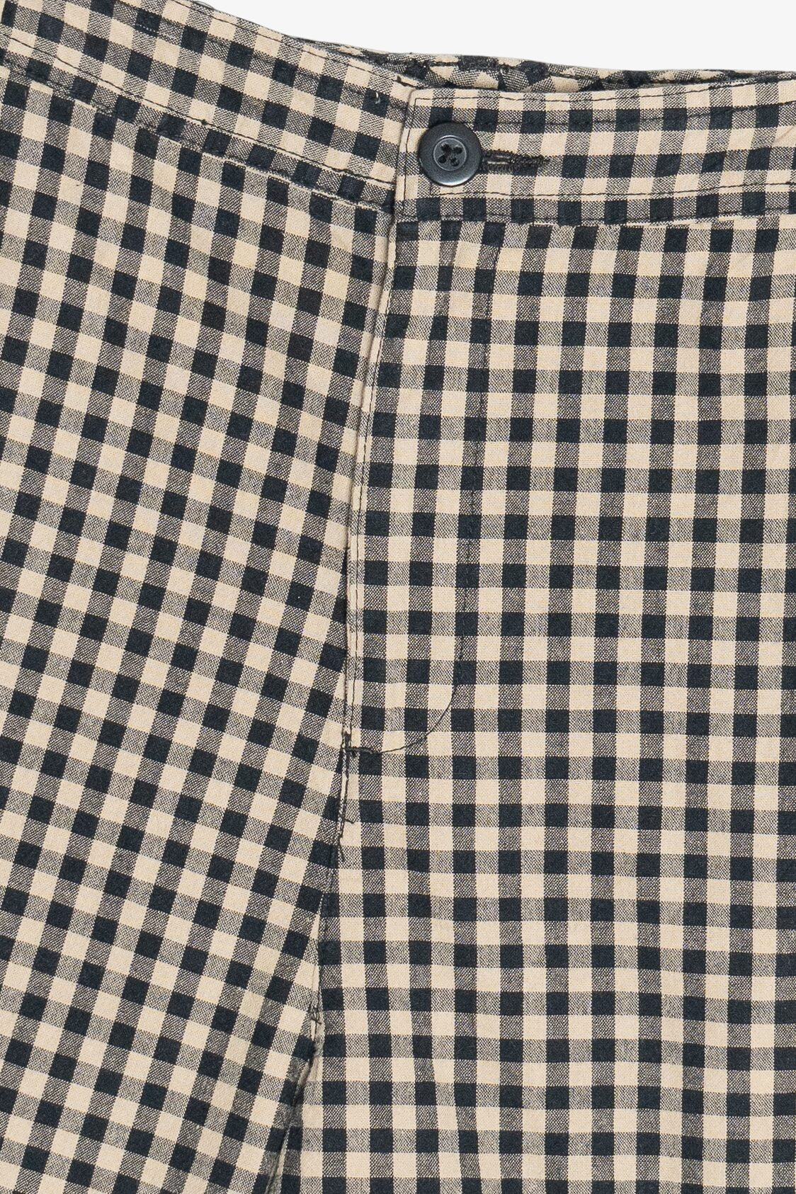 Vintage Beige & Black Gingham Shorts (2000s)