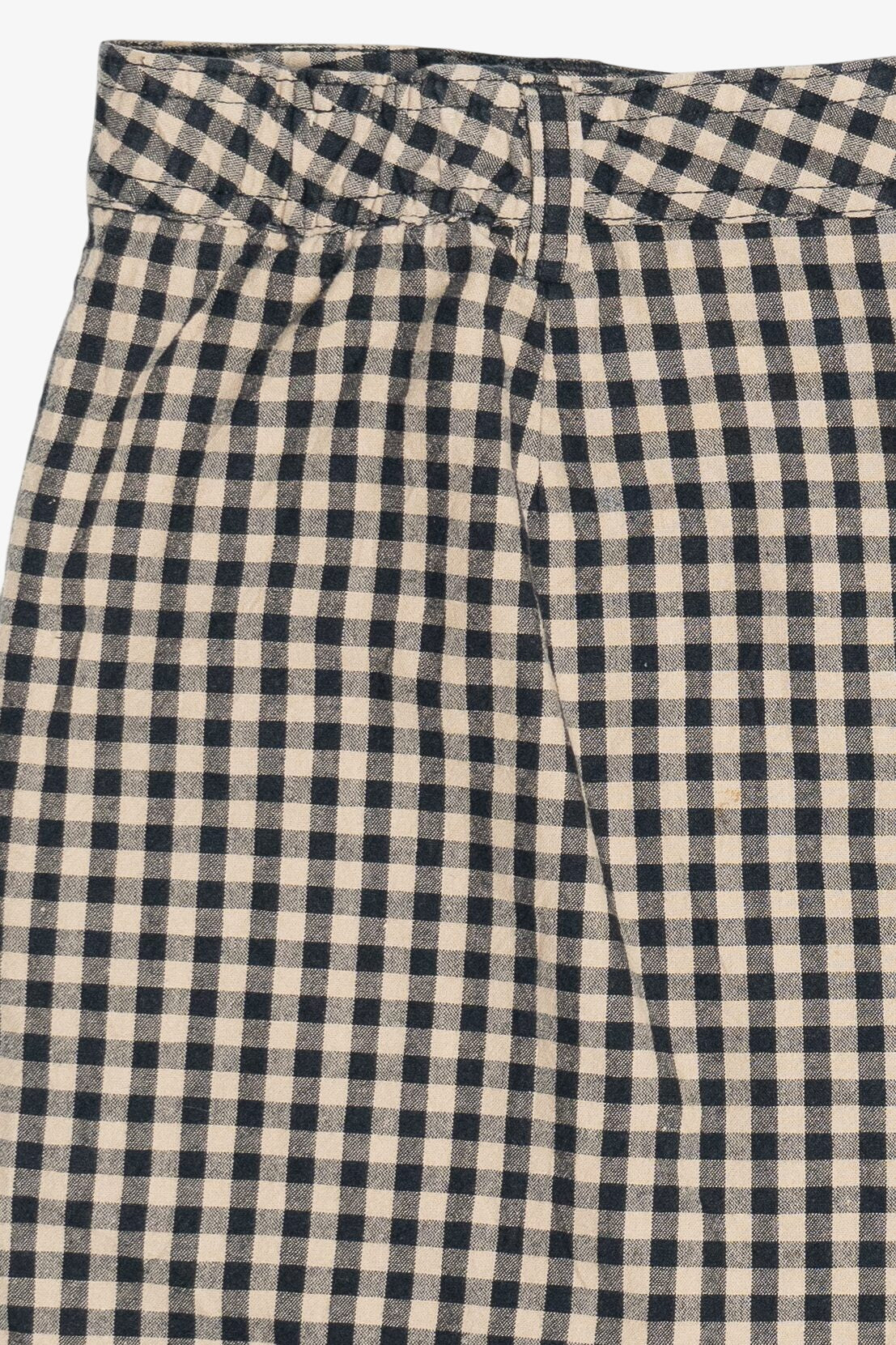 Vintage Beige & Black Gingham Shorts (2000s)