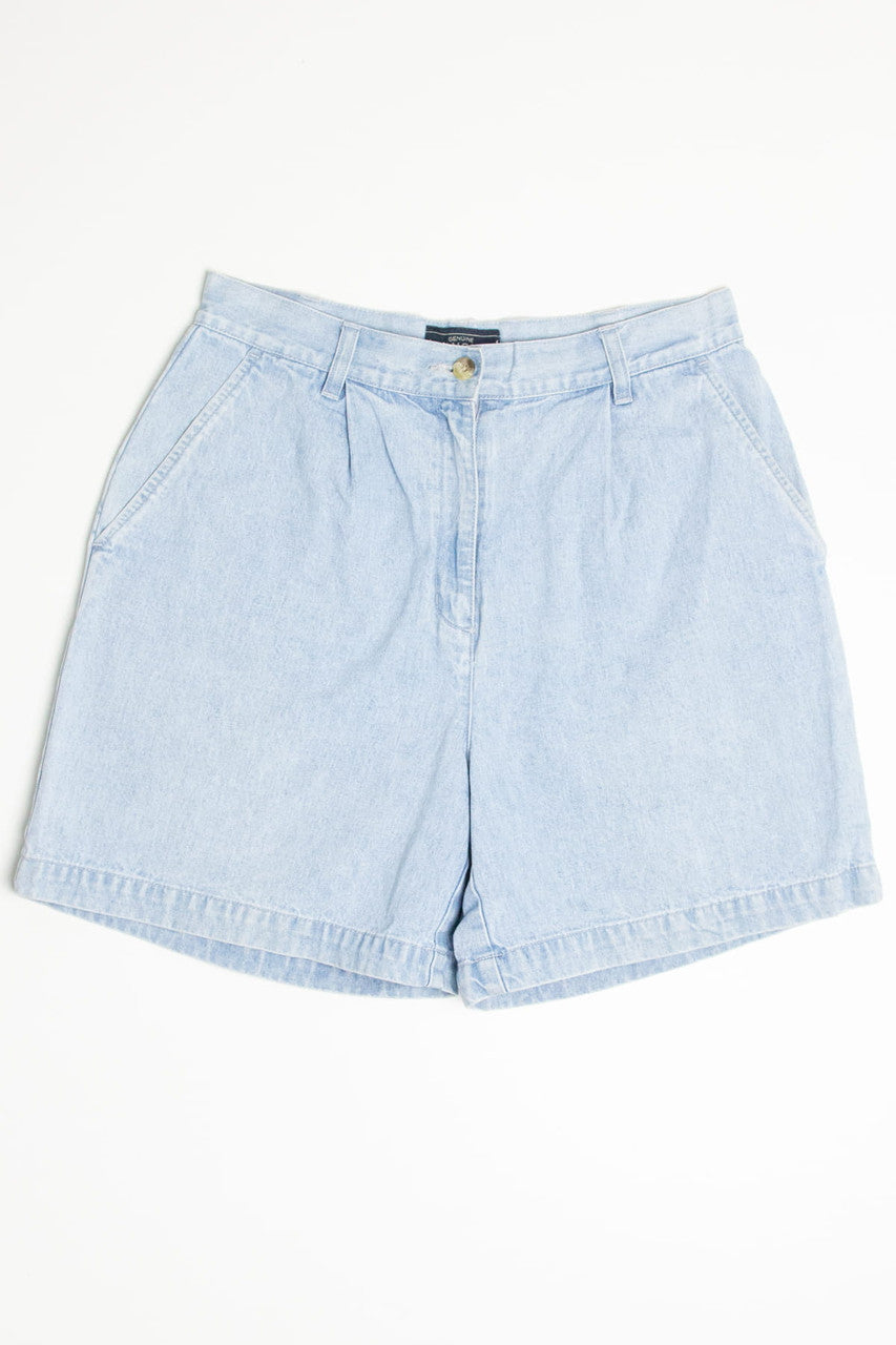Pleated Light Chambray Shorts (sz. 8)