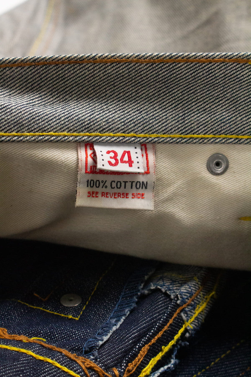 Evisu Genes Godhead Patch Denim Long Shorts (sz. 34)