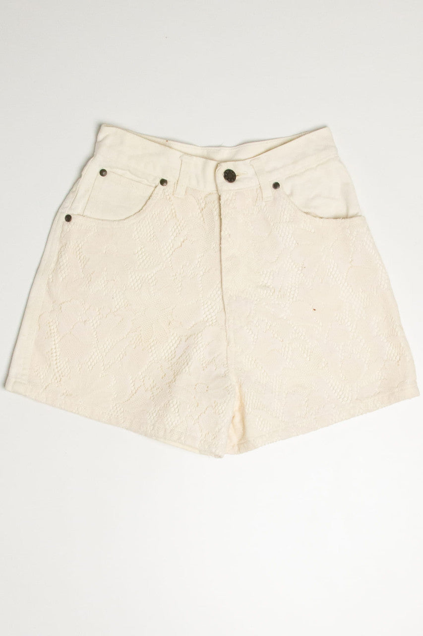 Crochet Detail FTNY Denim Shorts