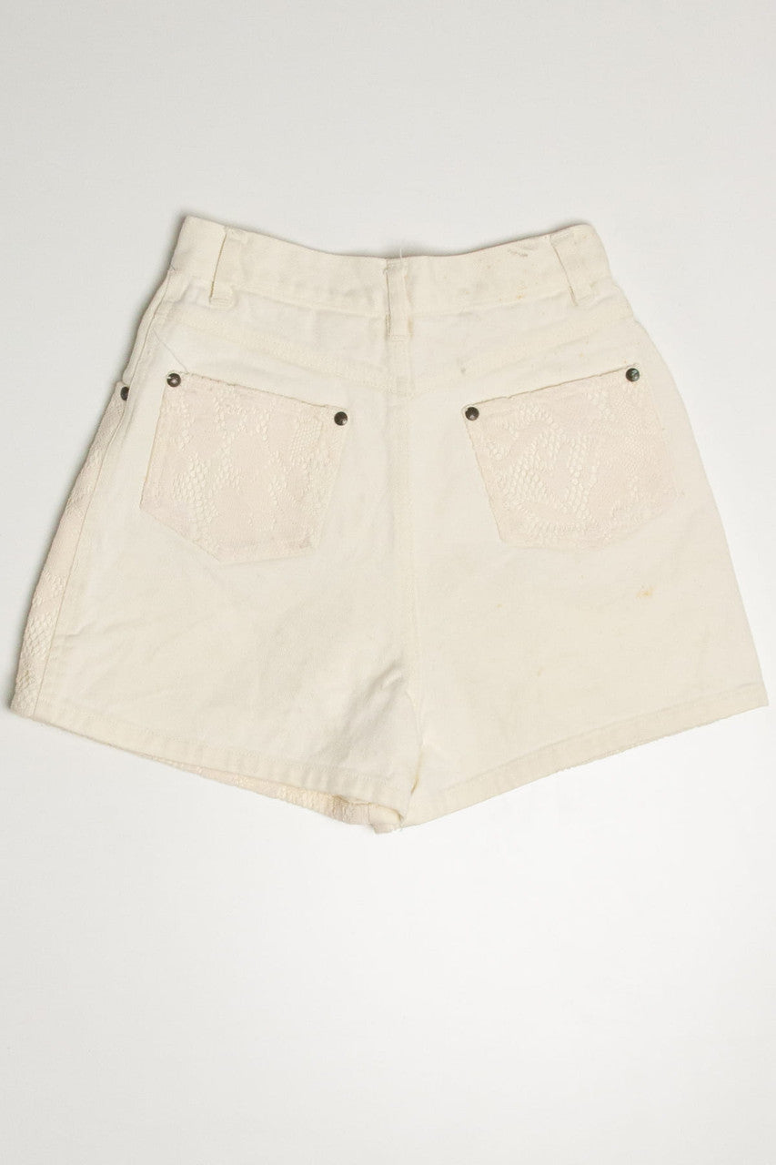 Crochet Detail FTNY Denim Shorts