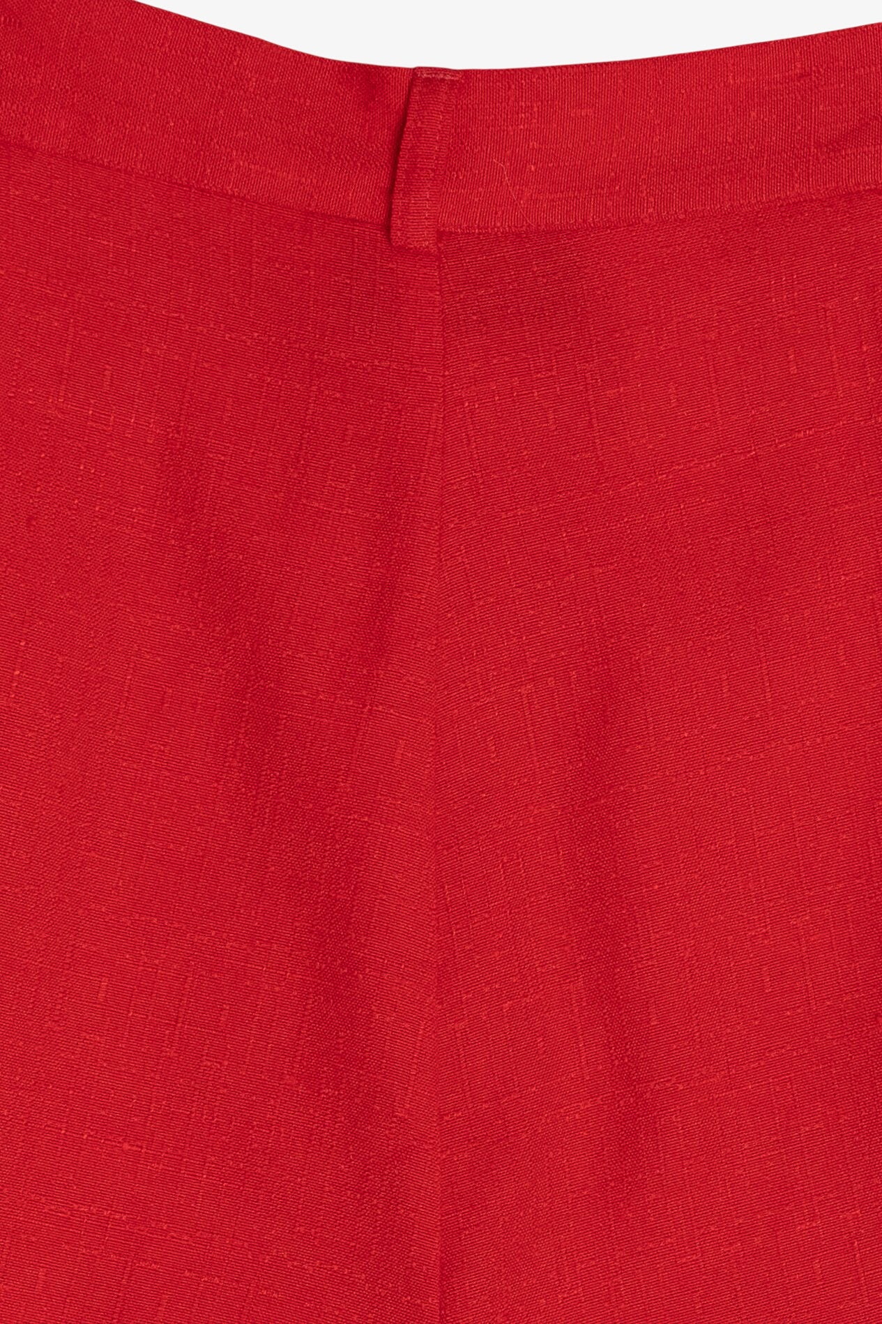 Vintage Cherry Red Linen-Like High Waisted Shorts (1980s)