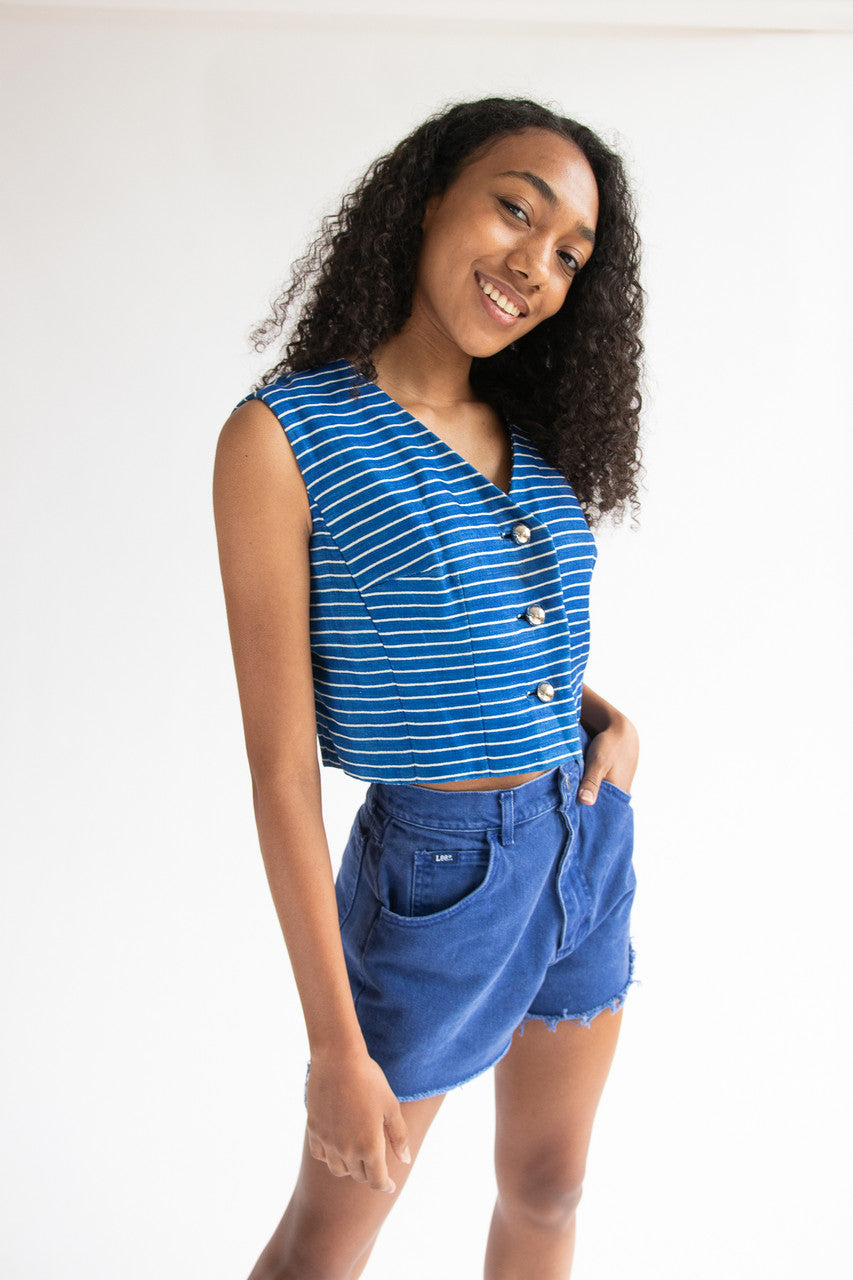 Vintage Blue Cutoff Denim Shorts (sz. 10 Pet.)