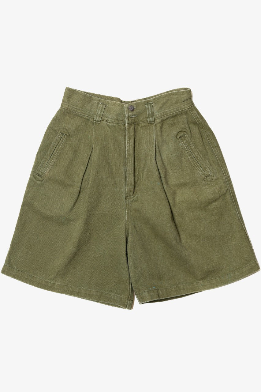 Vintage Olive Green Styles To Go High Waisted Shorts