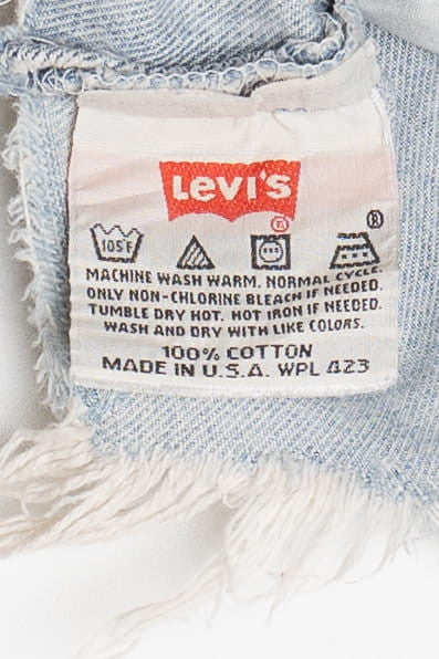 Vintage Studded Distressed Levi's 501 Cut Off Denim Shorts (1990s)