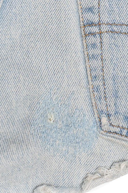 Vintage Studded Distressed Levi's 501 Cut Off Denim Shorts (1990s)