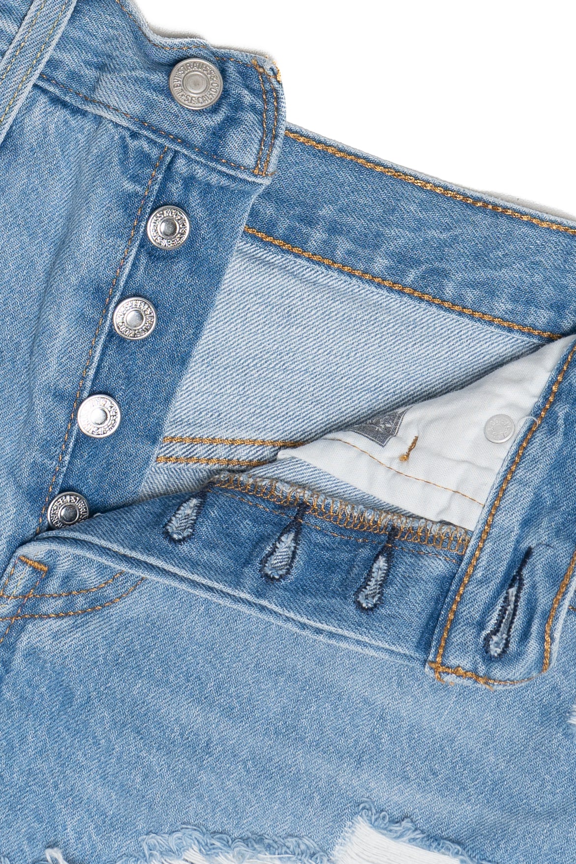 Levi's 501 Button Fly Denim Short Shorts 1441