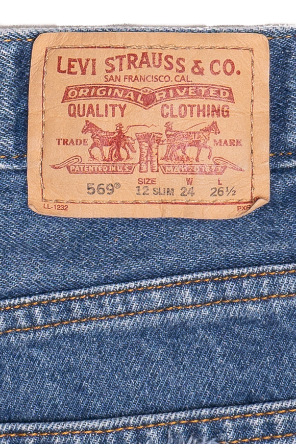 Vintage Levi's 569 Distressed Denim Short Shorts (2000s)
