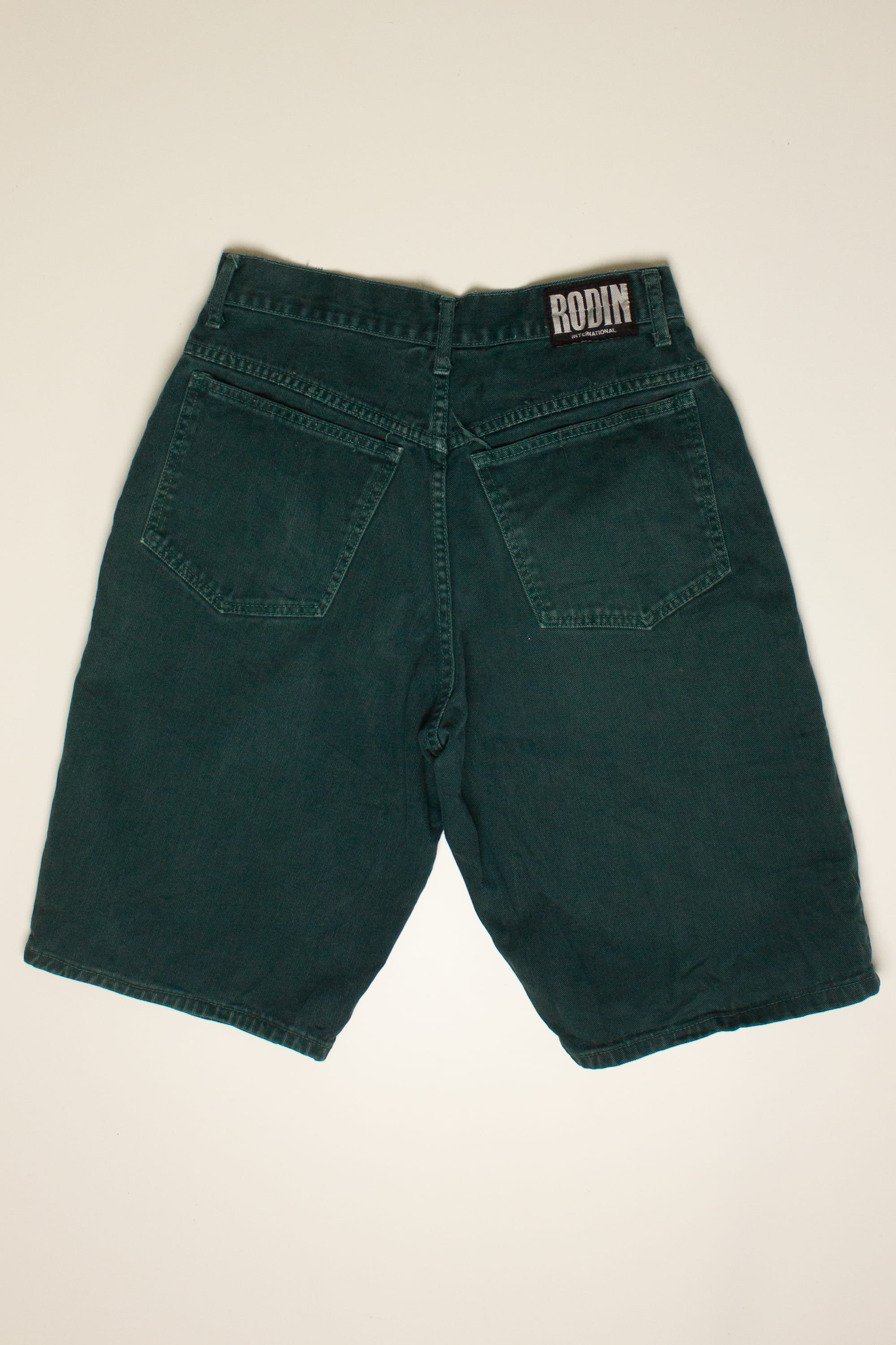 Vintage Green Rodin Denim Shorts (1990s)