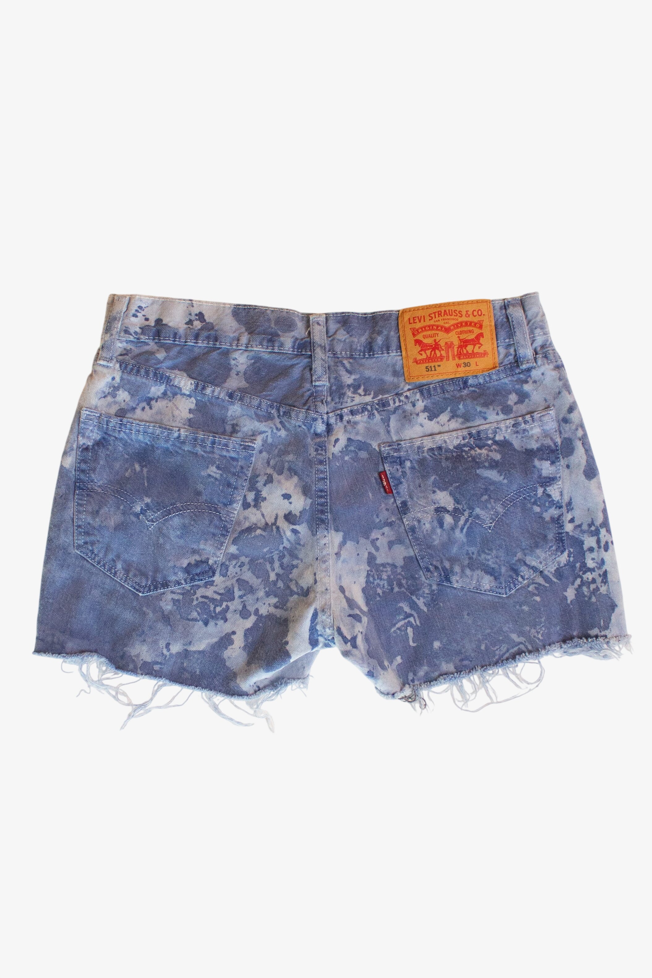 Blue Bleached Levi's Denim Cutoff Shorts (2010s)
