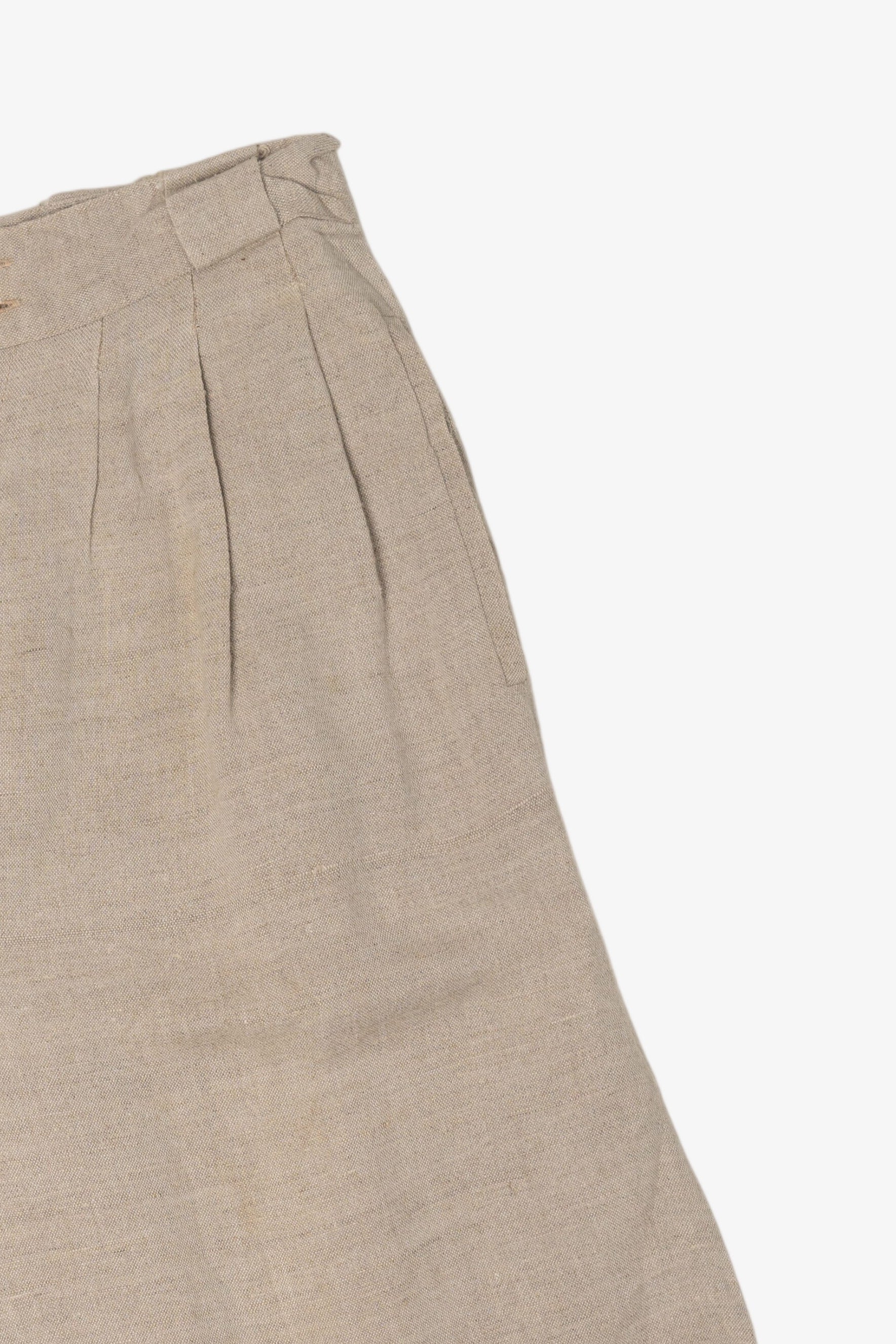 Vintage Collectible Gold Beige High Waisted Wide Leg Shorts (1980s)