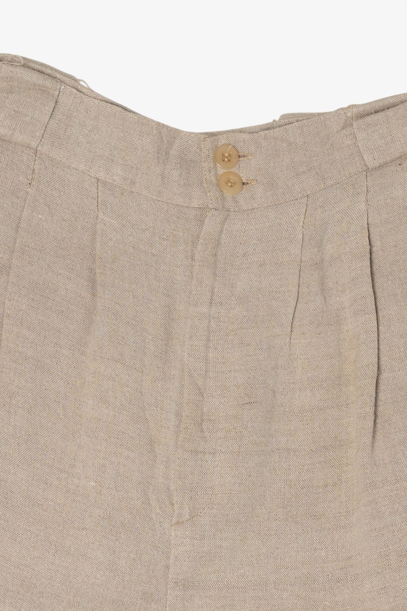 Vintage Collectible Gold Beige High Waisted Wide Leg Shorts (1980s)