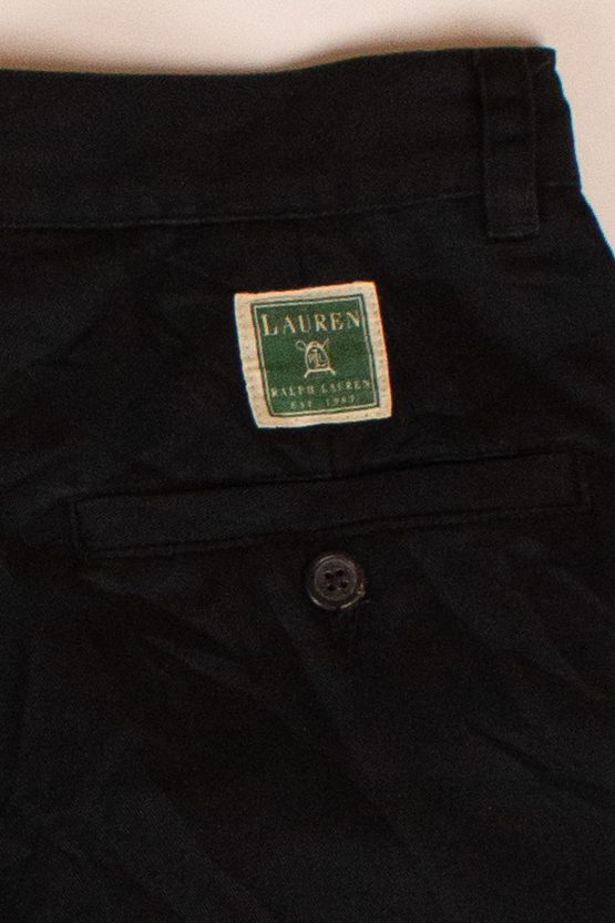 Vintage Black Ralph Lauren Pleated Shorts (1990s)