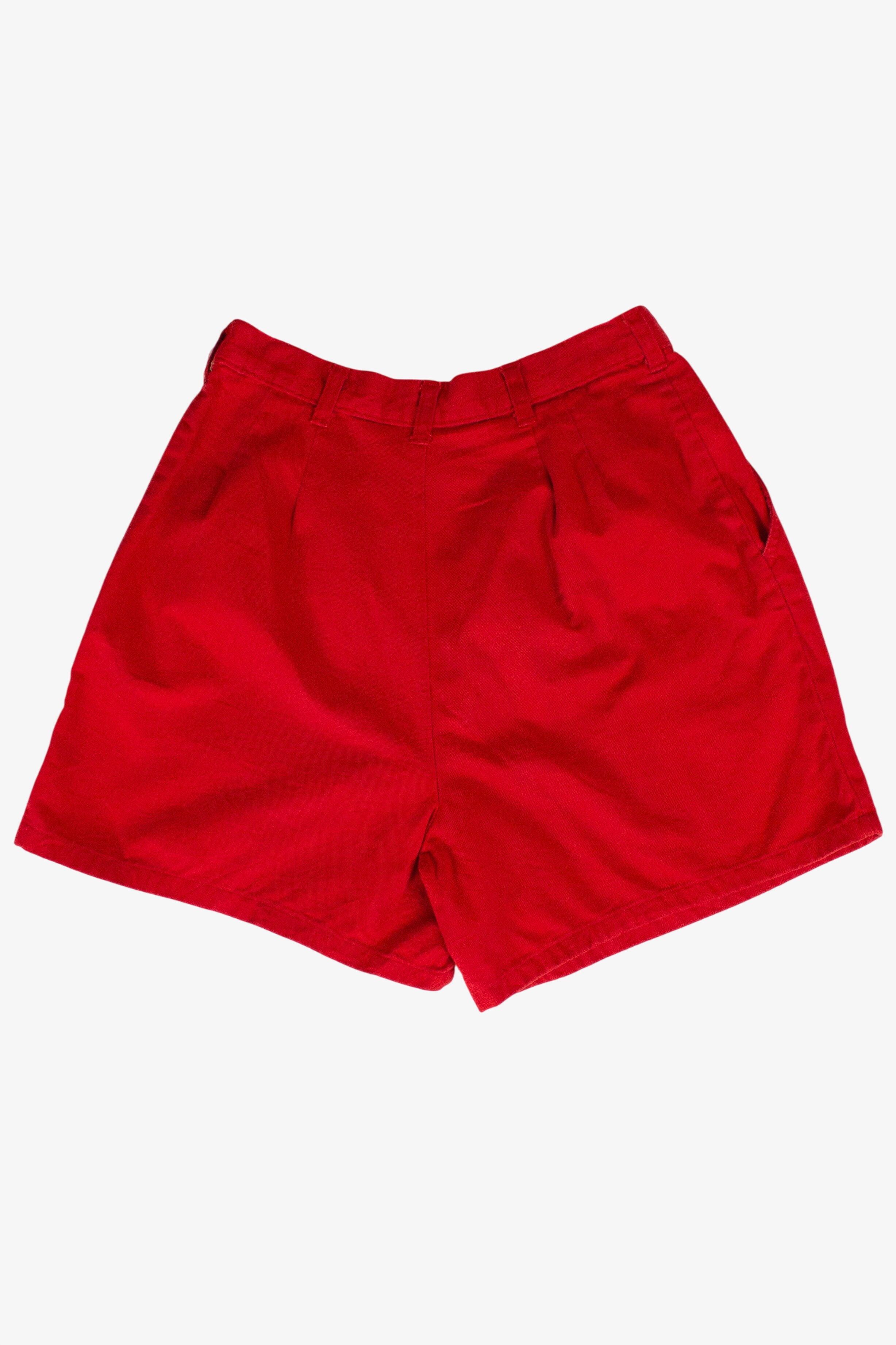 Vintage Red Pleated Shorts (1990s)