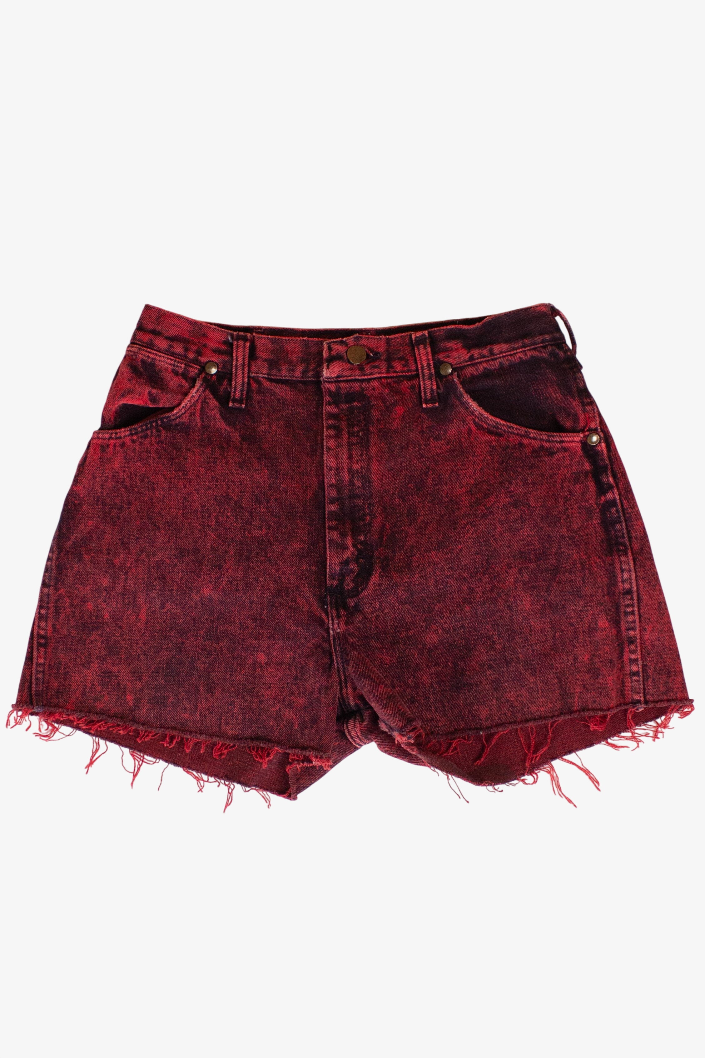 Vintage Red Wrangler Denim Cutoff Shorts (1990s)