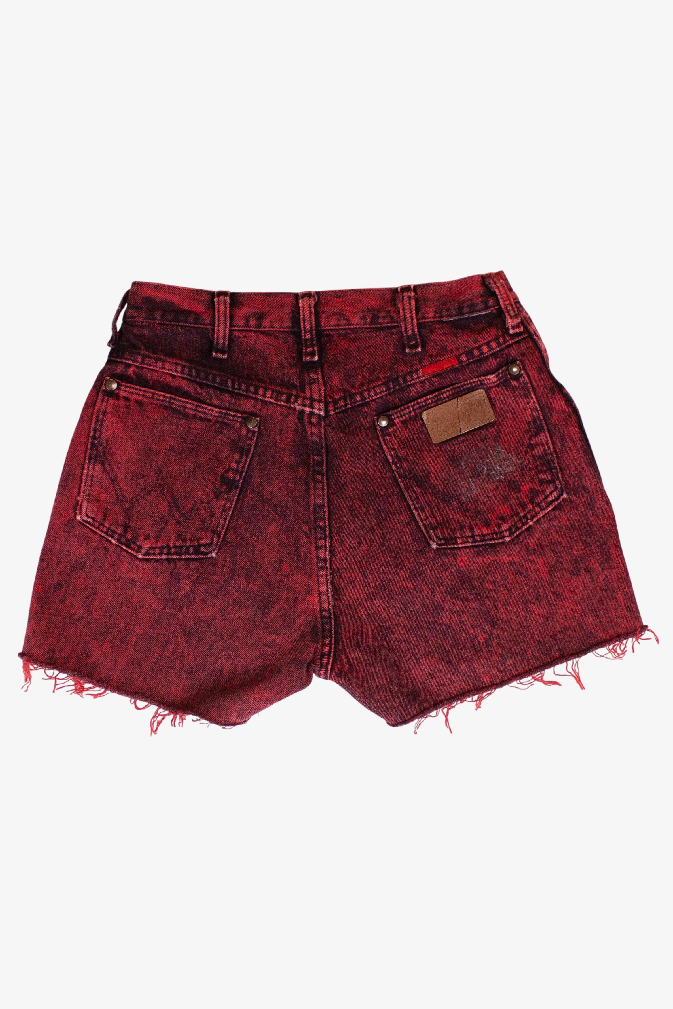 Vintage Red Wrangler Denim Cutoff Shorts (1990s)