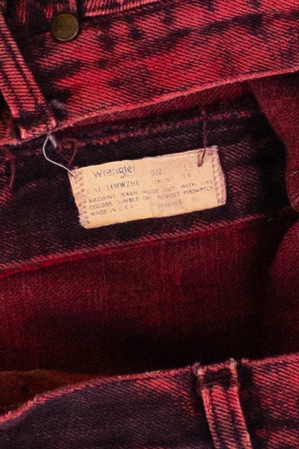 Vintage Red Wrangler Denim Cutoff Shorts (1990s)