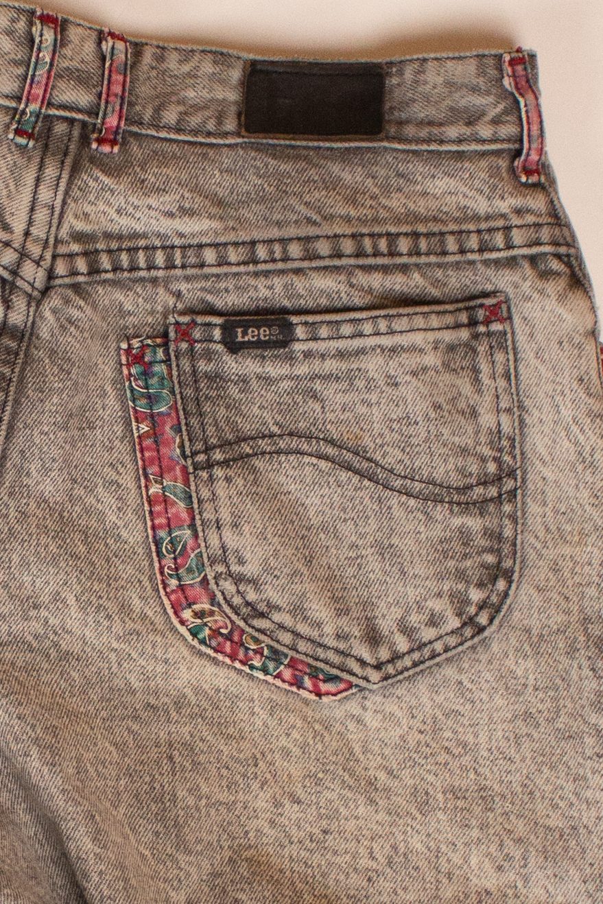 Vintage Lee Paisley Detail Denim Cutoff Shorts (1990s)