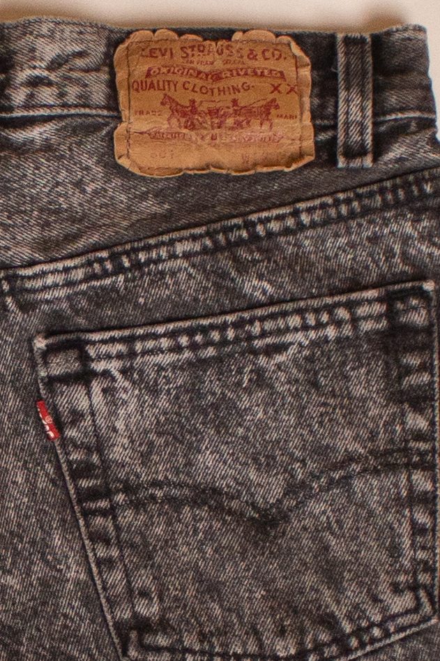 Vintage Gray Levi's Cutoff Denim Shorts (1990s)