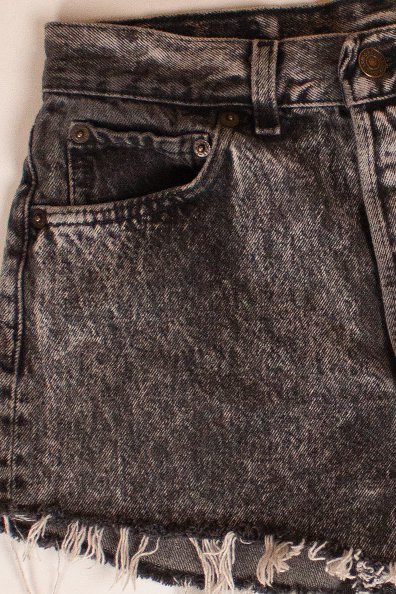 Vintage Gray Levi's Cutoff Denim Shorts (1990s)