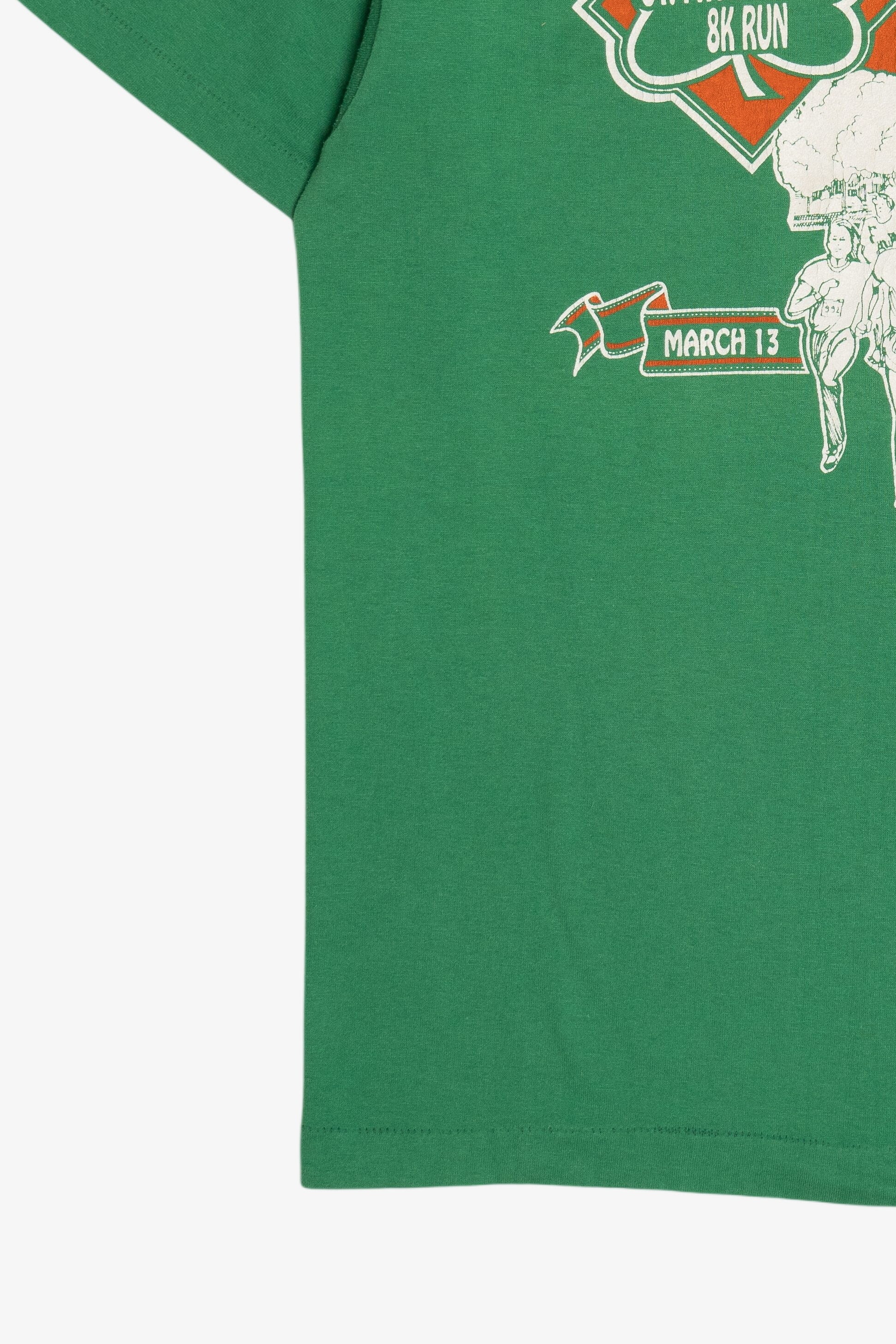 Vintage 1988 "St. Patrick's Day 8K Run" Single Stitch T-Shirt (1980s)