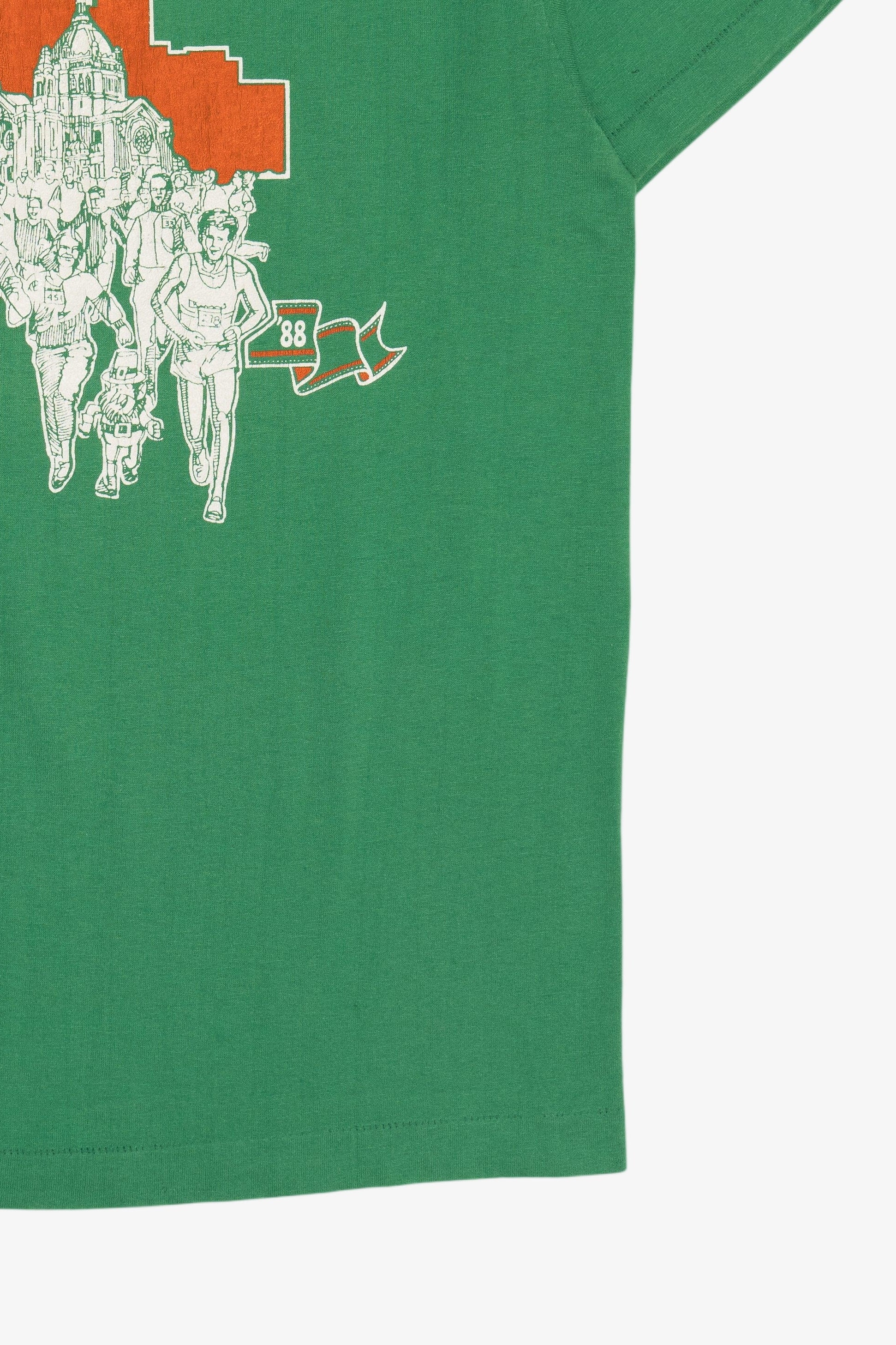 Vintage 1988 "St. Patrick's Day 8K Run" Single Stitch T-Shirt (1980s)