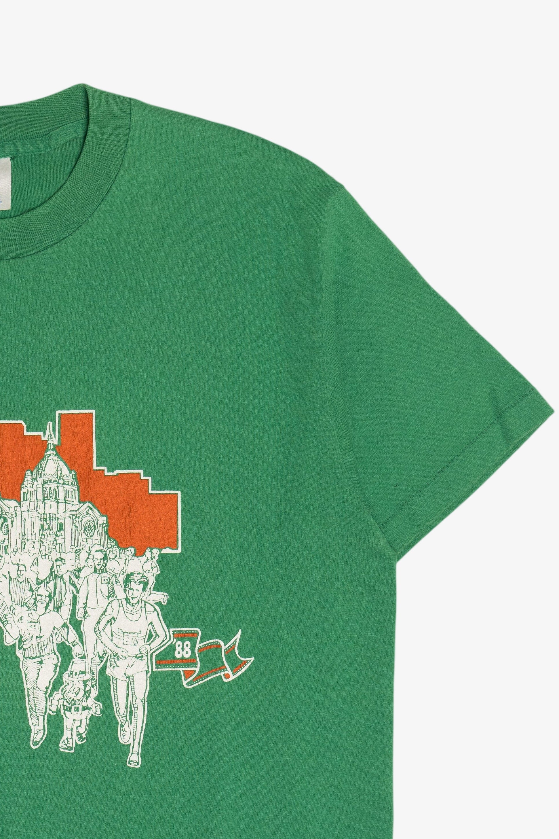 Vintage 1988 "St. Patrick's Day 8K Run" Single Stitch T-Shirt (1980s)