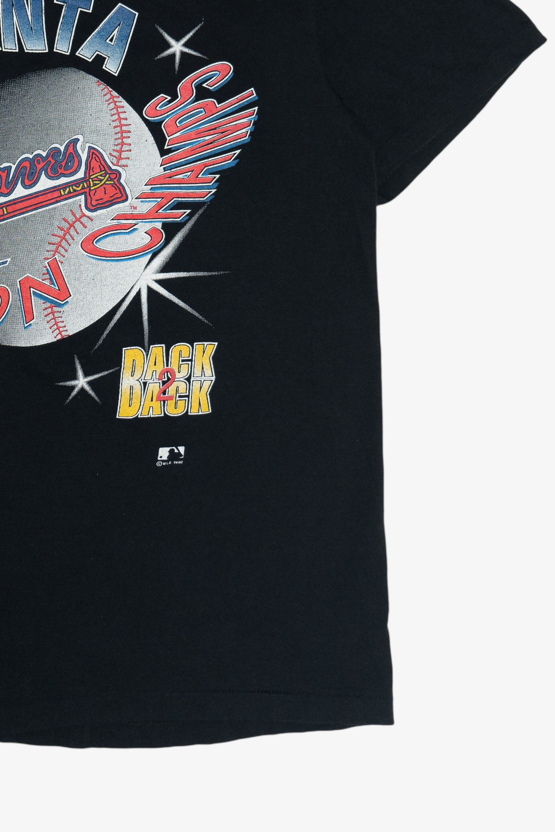 Vintage Atlanta Braves 1992 Back 2 Division Champs T-Shirt (1990s)