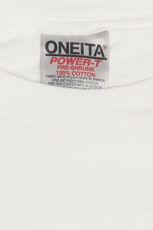 Vintage Cats & Kittens On The Beach Front/Back Print Single Stitch T-Shirt (1990s)