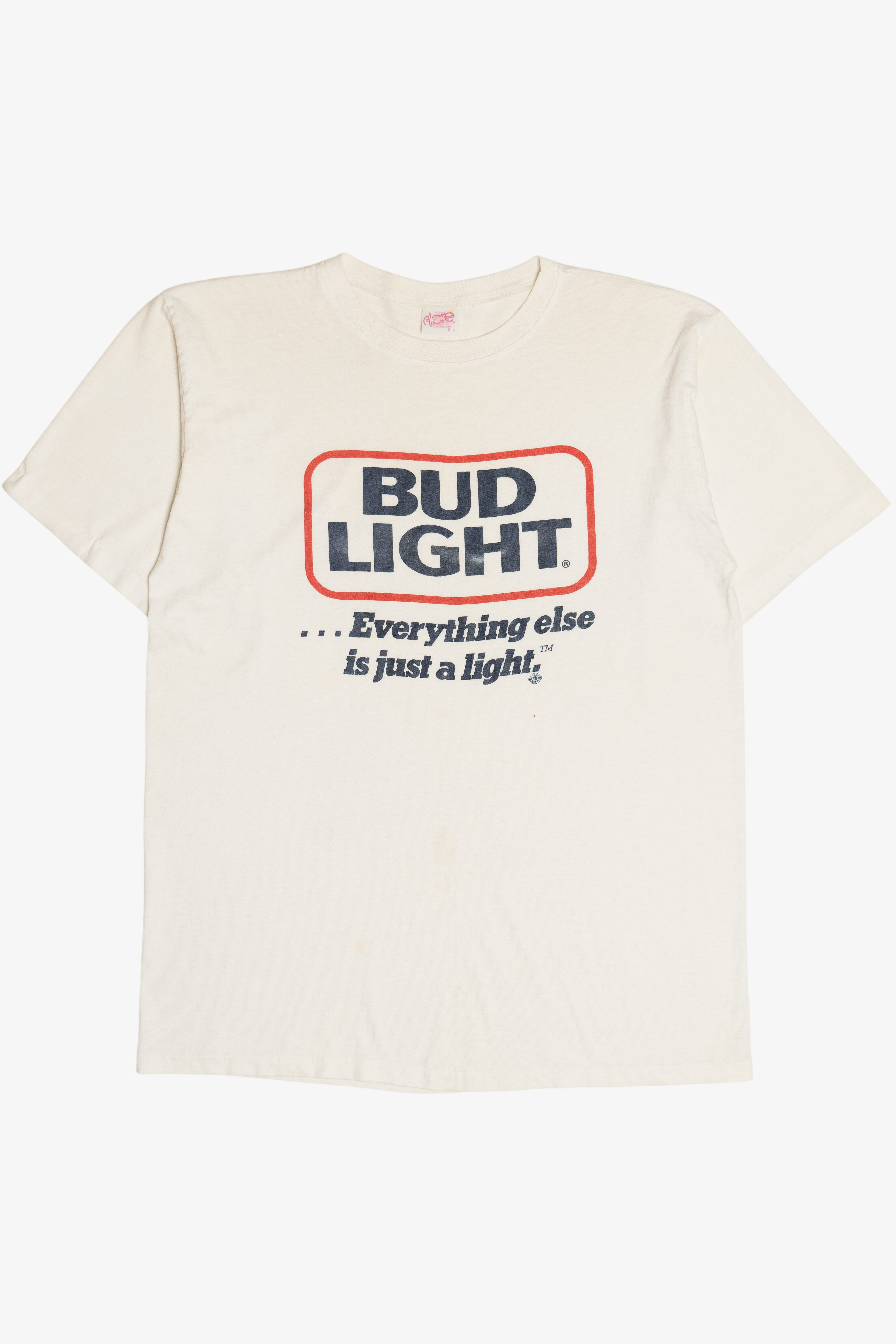 Vintage Bud Light Beer "...Everything Else Is Just A Light" T-Shirt (1990s)