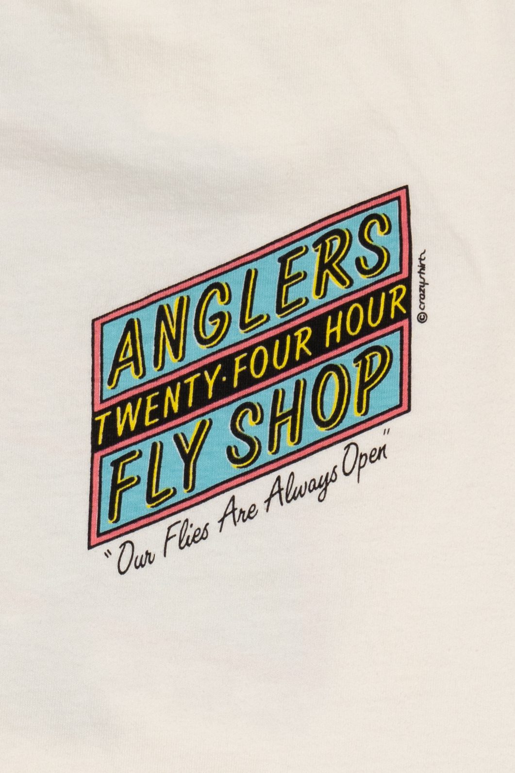Vintage Anglers Twenty-Four Hour Fly Shop T-Shirt (1990s)