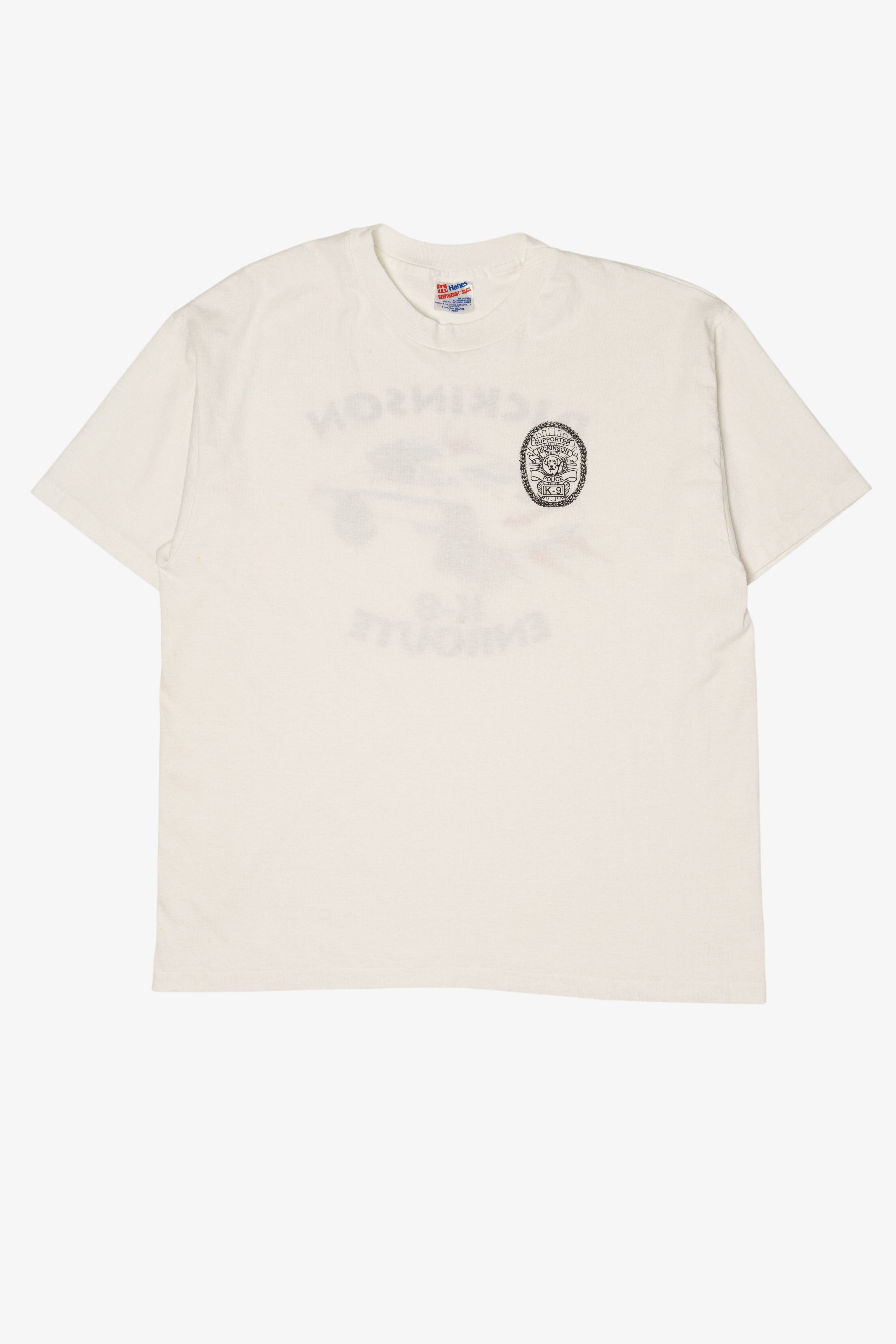 Vintage Dickinson K-9 Enroute Police Single Stitch T-Shirt (1990s)