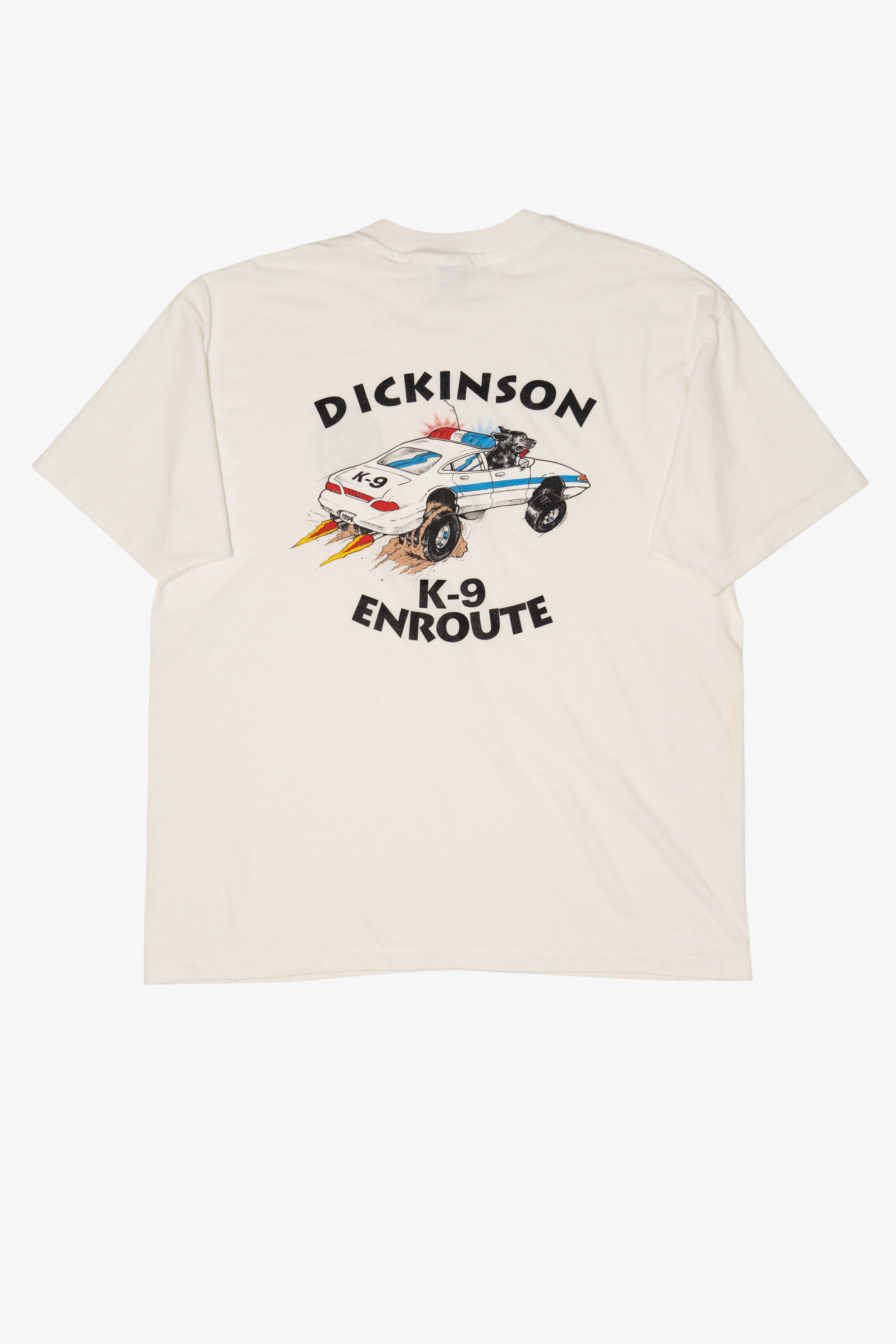 Vintage Dickinson K-9 Enroute Police Single Stitch T-Shirt (1990s)