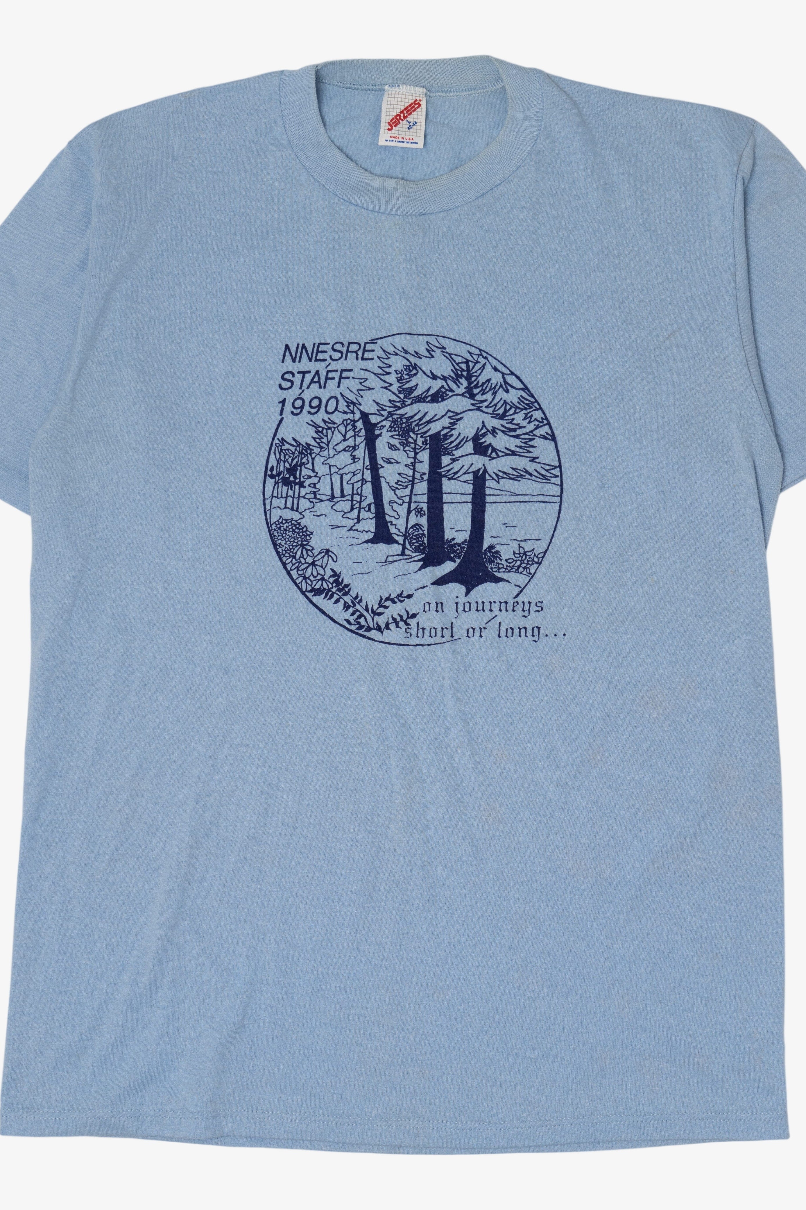 Vintage NNESRE Staff "On Journeys Short Or Long..." Single Stitch T-Shirt (1990s)
