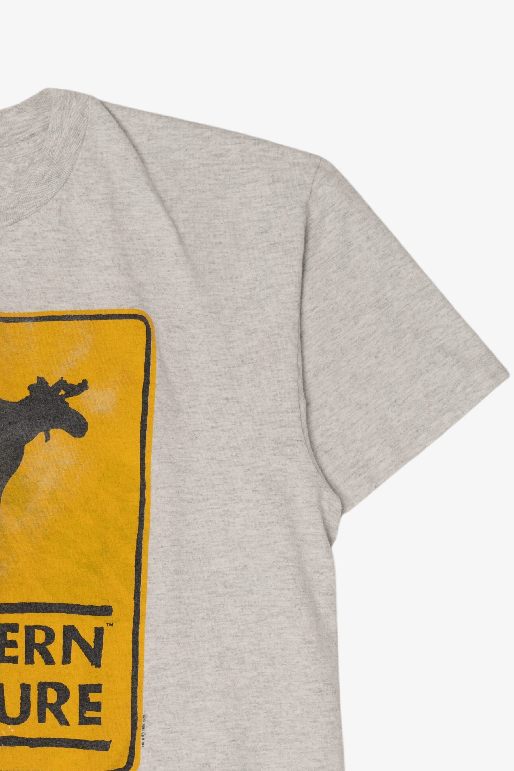 Vintage Northern Exposure Moose Crossing Sign T-Shirt (1990s)
