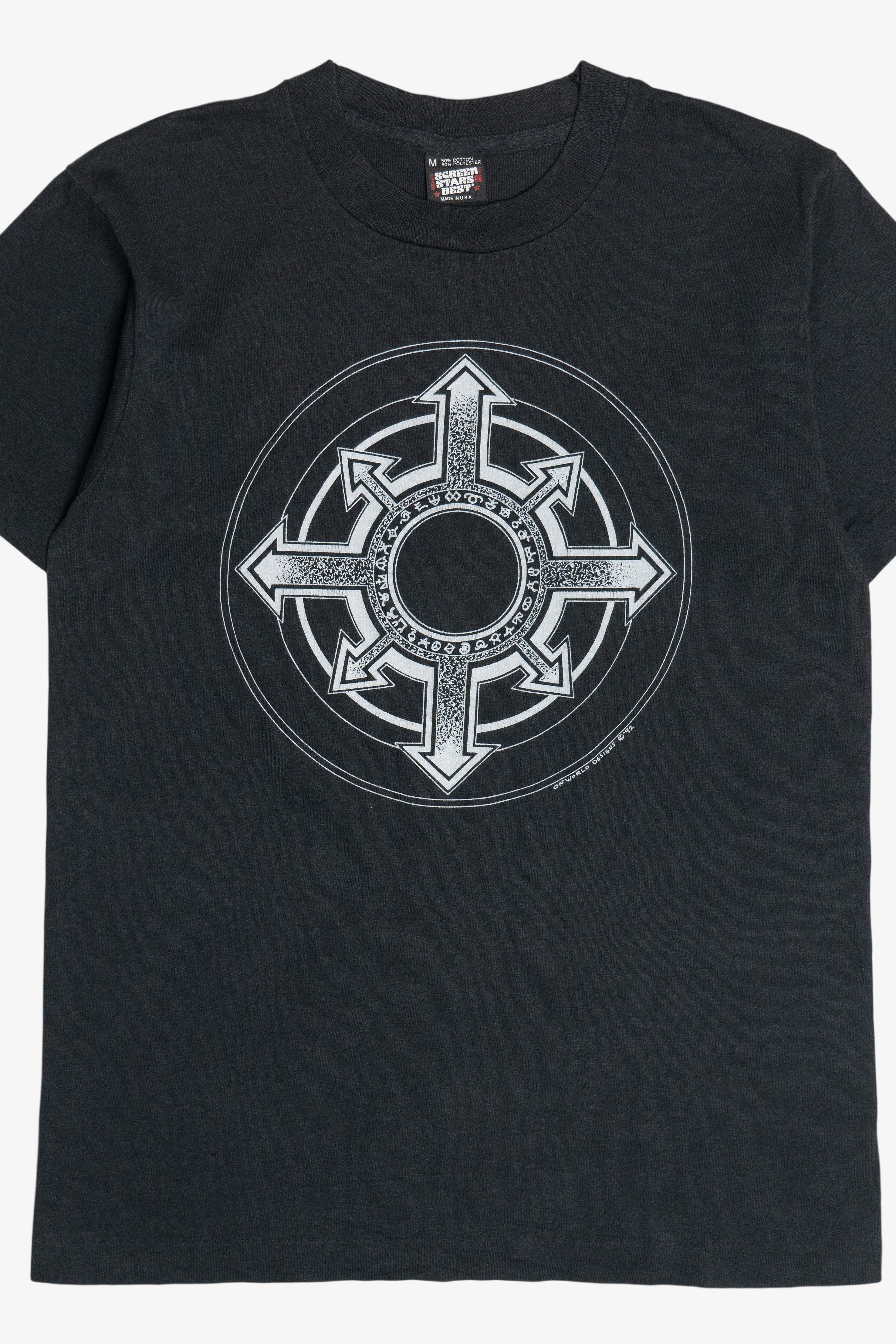 Vintage Chaos Rune Symbol Off World Designs T-Shirt (1990s)
