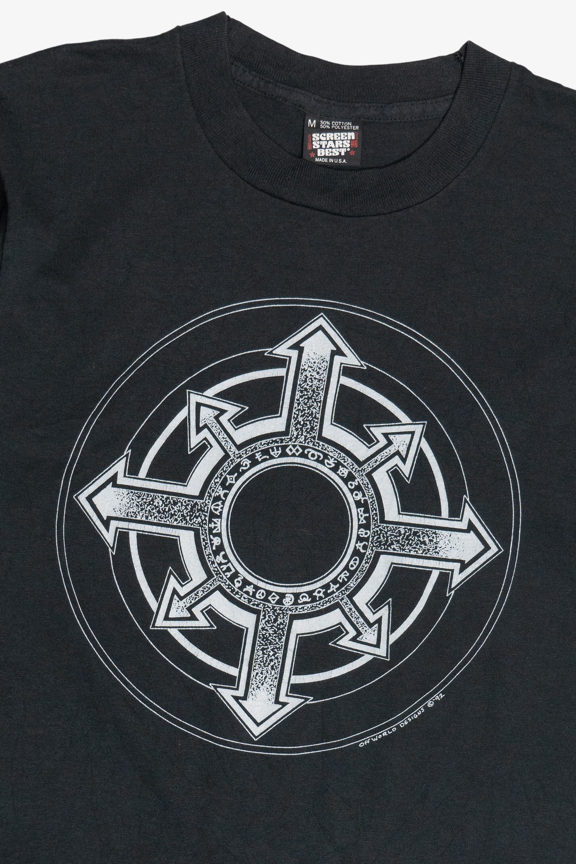 Vintage Chaos Rune Symbol Off World Designs T-Shirt (1990s)
