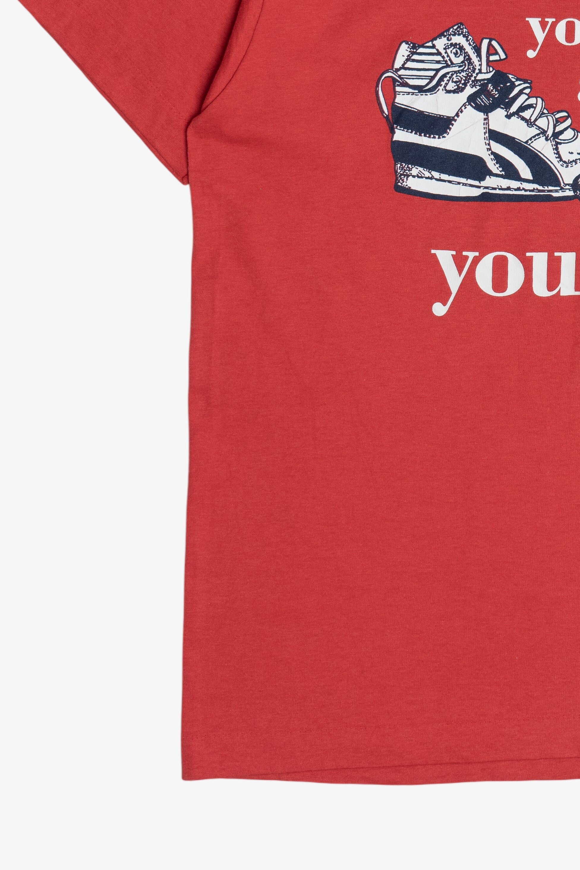 Vintage "As Young As You Feel" "Senior Health Network Exercise Class" Single Stitch T-Shirt (1990s)