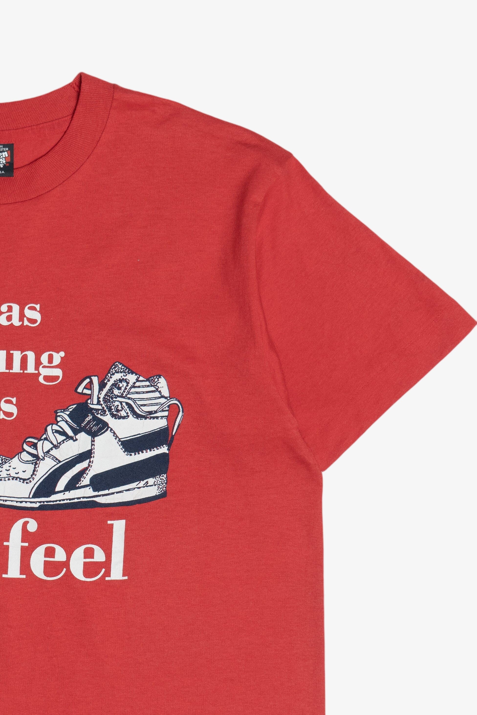 Vintage "As Young As You Feel" "Senior Health Network Exercise Class" Single Stitch T-Shirt (1990s)