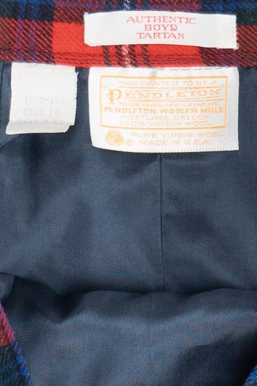Vintage Pendleton Authentic Boyd Tartan Wool Midi Skirt (1980s)