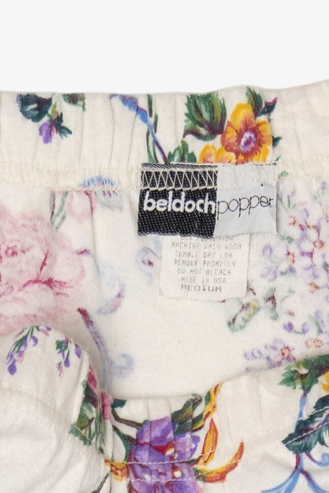 Vintage White Beldoch Popper Floral Skirt (1980s)