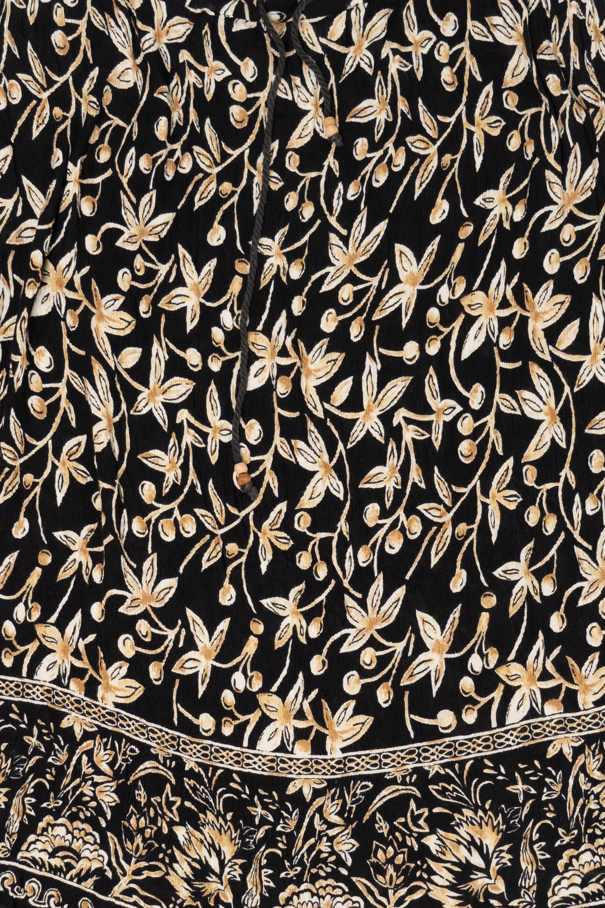 Vintage Black Floral Liz Baker Essentials Skirt (1990s)