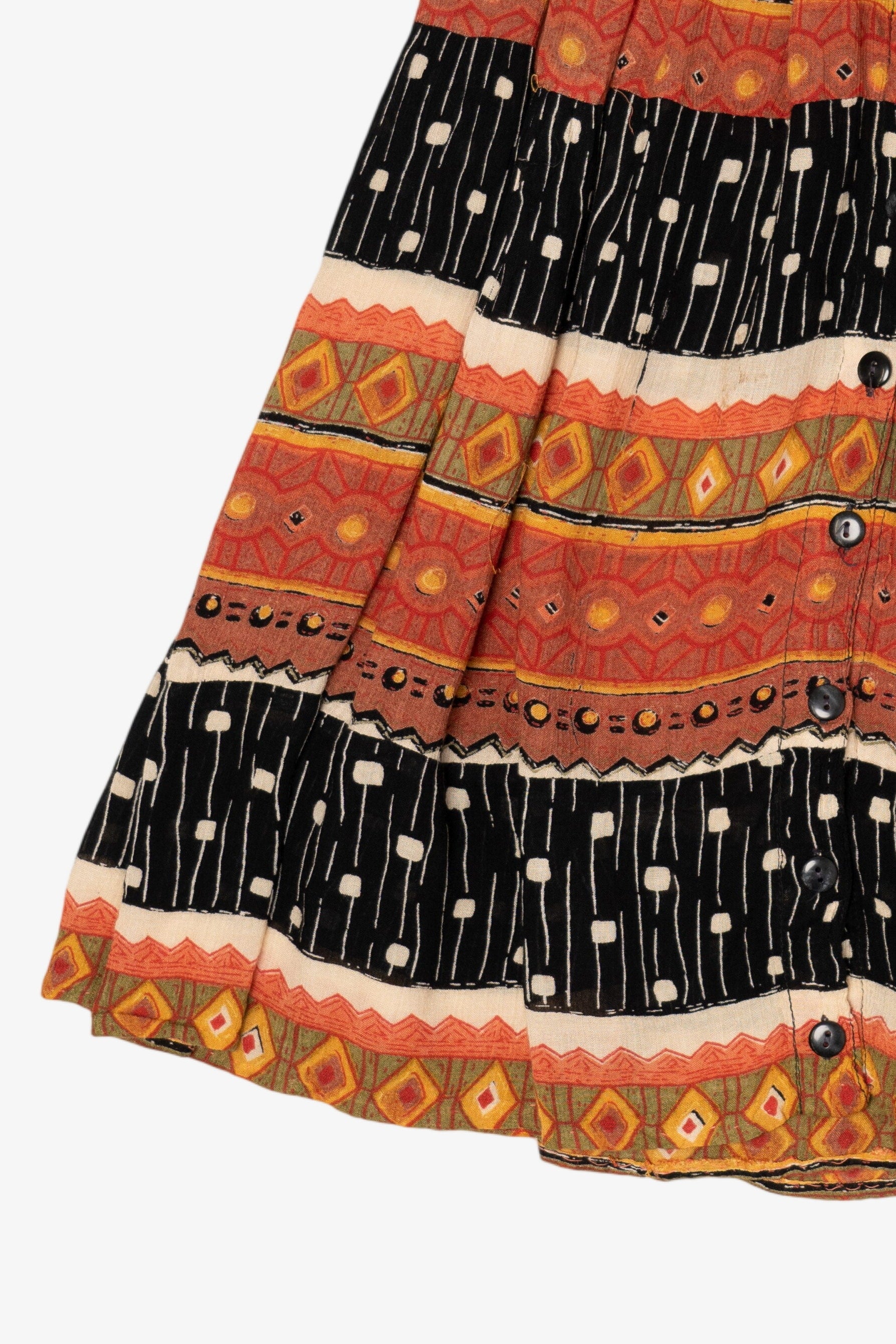 Vintage Black And Orange Tier Pattern Exclusive Bottom (1990s)