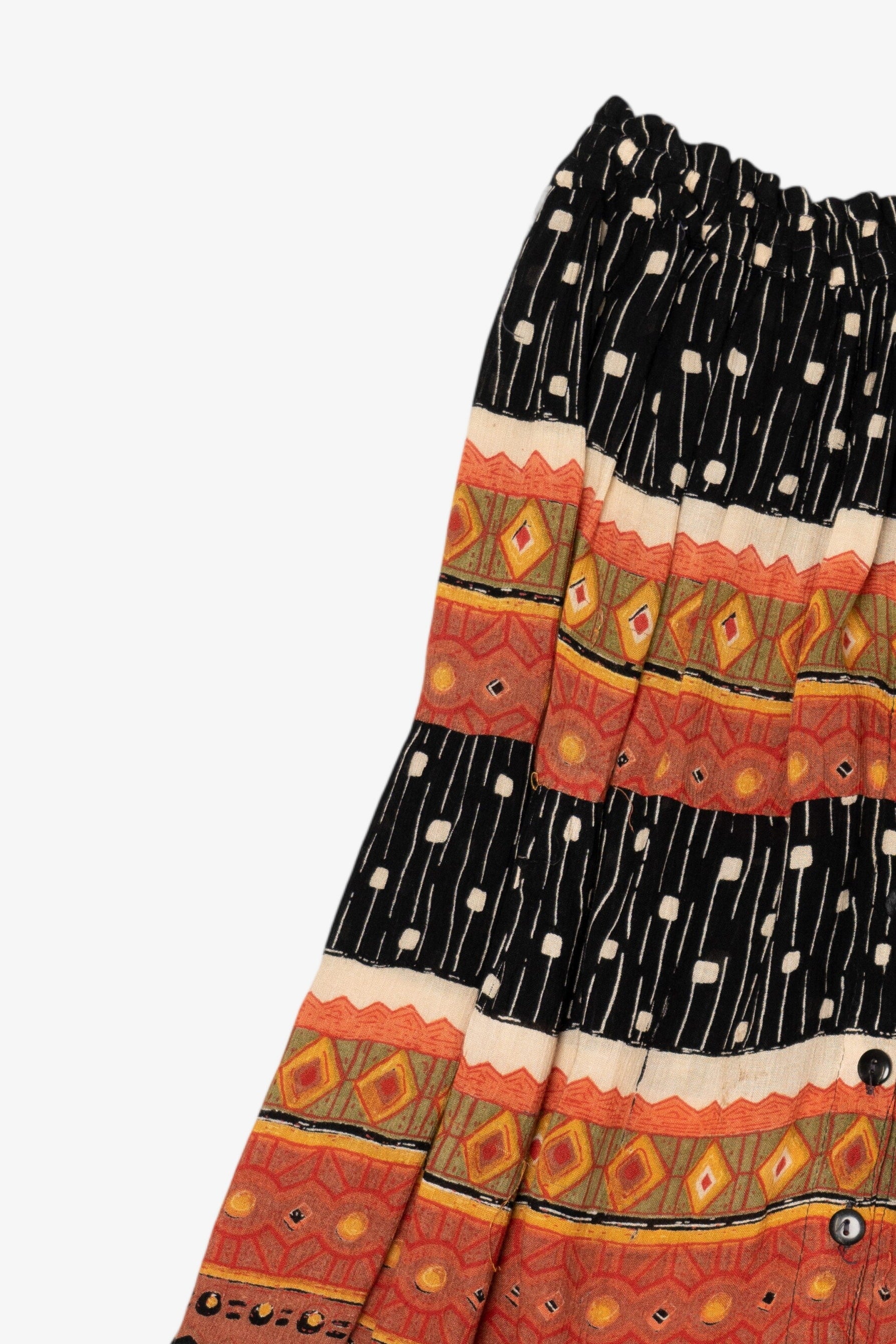 Vintage Black And Orange Tier Pattern Exclusive Bottom (1990s)