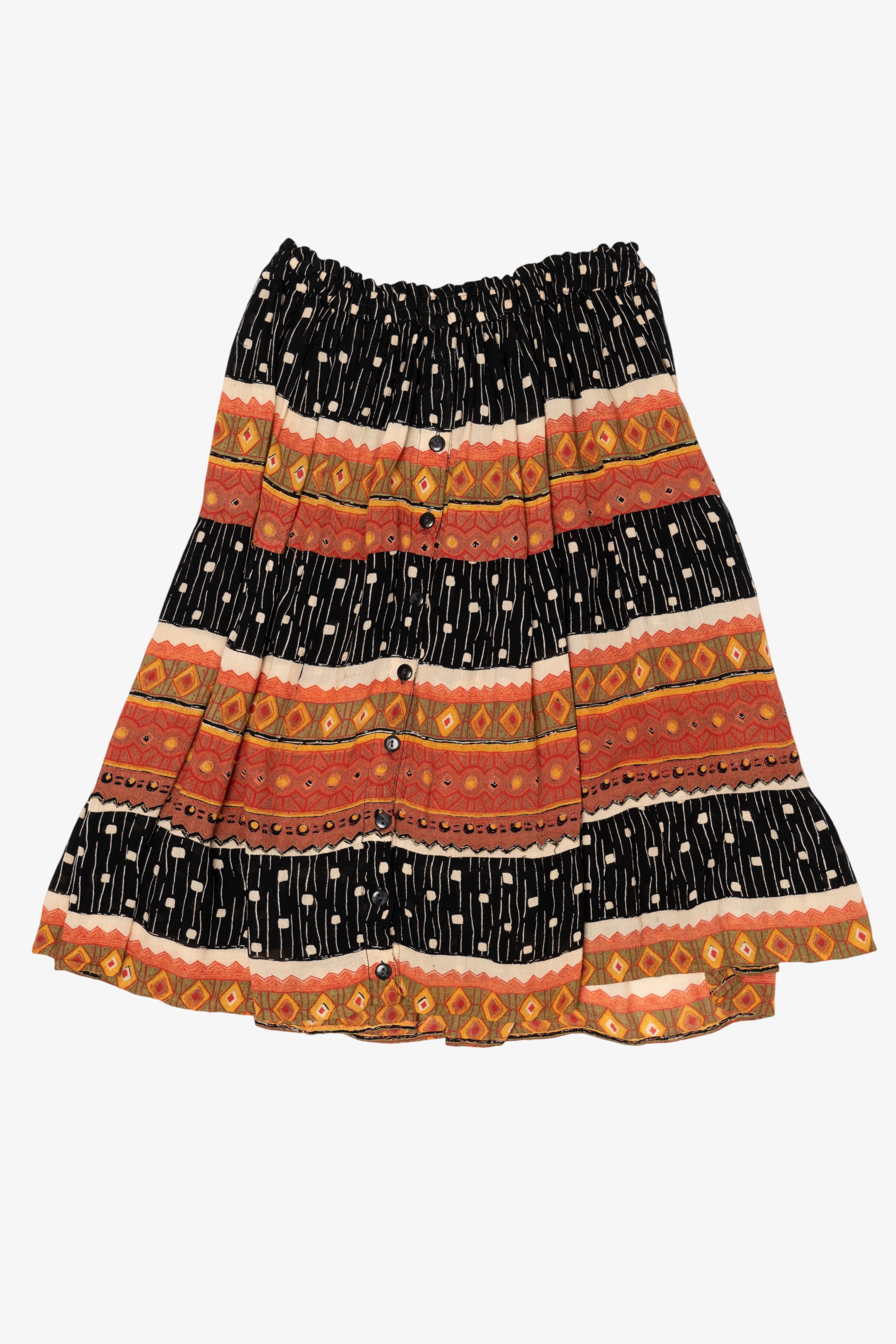 Vintage Black And Orange Tier Pattern Exclusive Bottom (1990s)
