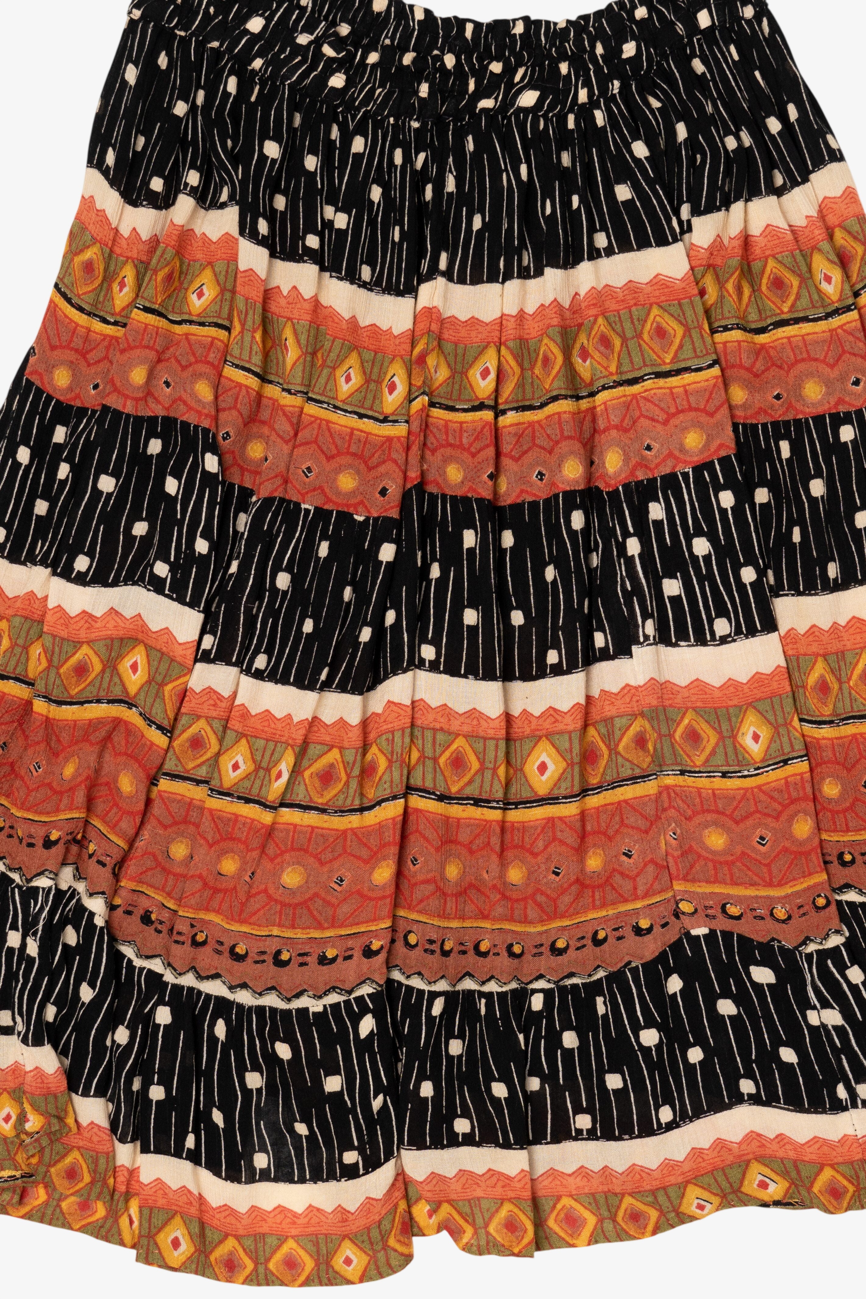 Vintage Black And Orange Tier Pattern Exclusive Bottom (1990s)